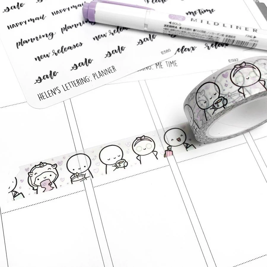 Self Care Emoti Washi Tape - 15mm