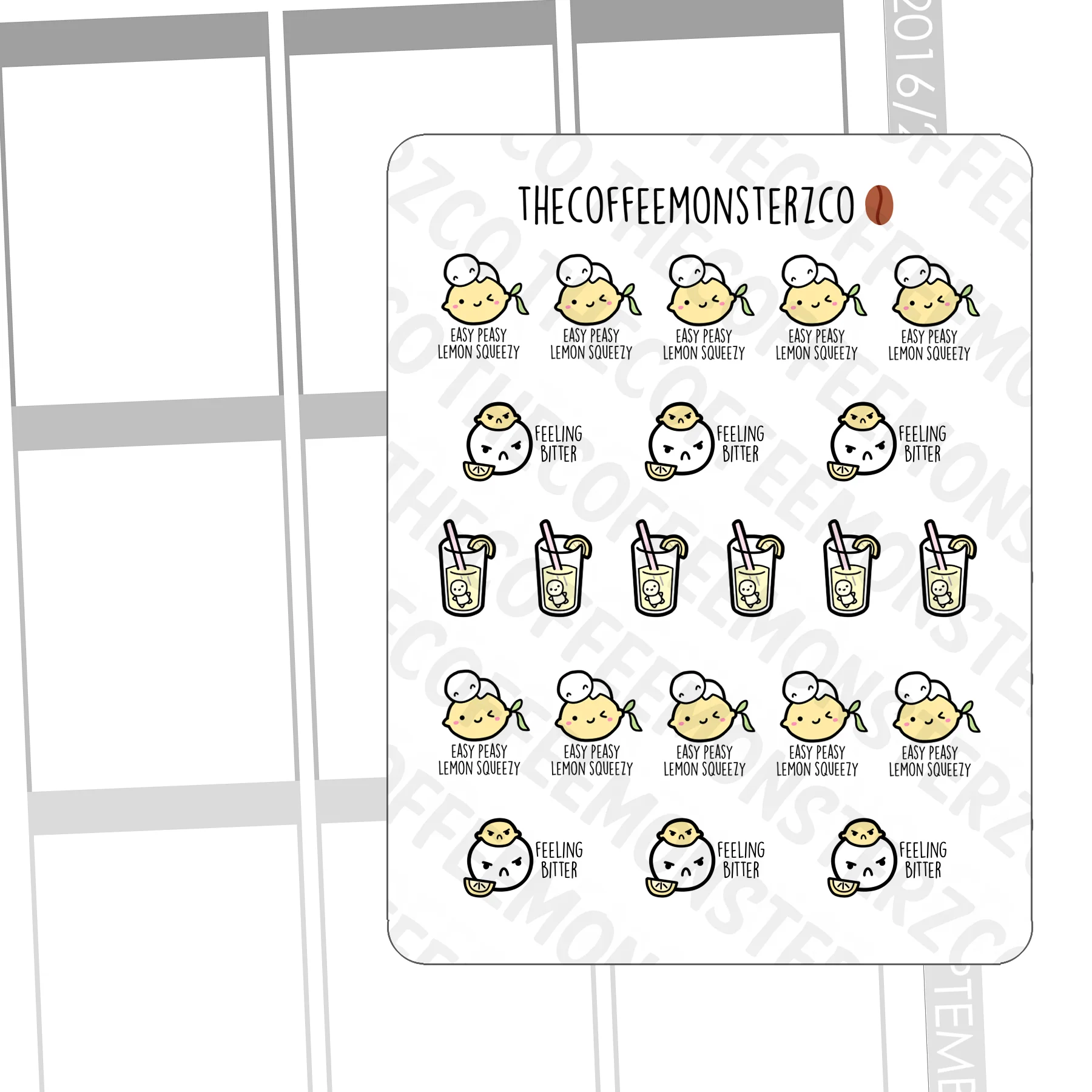 Lemon Doodle Stickers