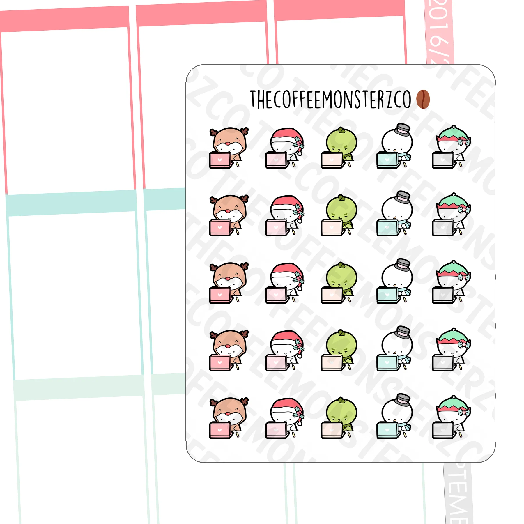 Christmas Working Emotis (FINAL STOCK)