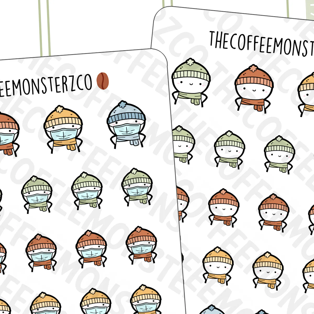 Fall Scarf & Beanie Emotis
