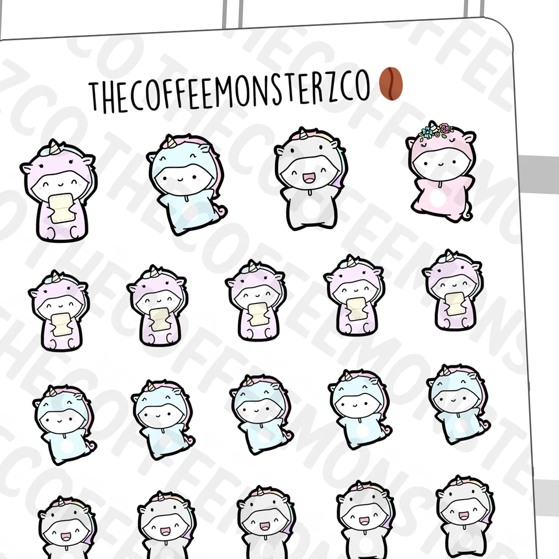 Unicorn Onesies Emotis