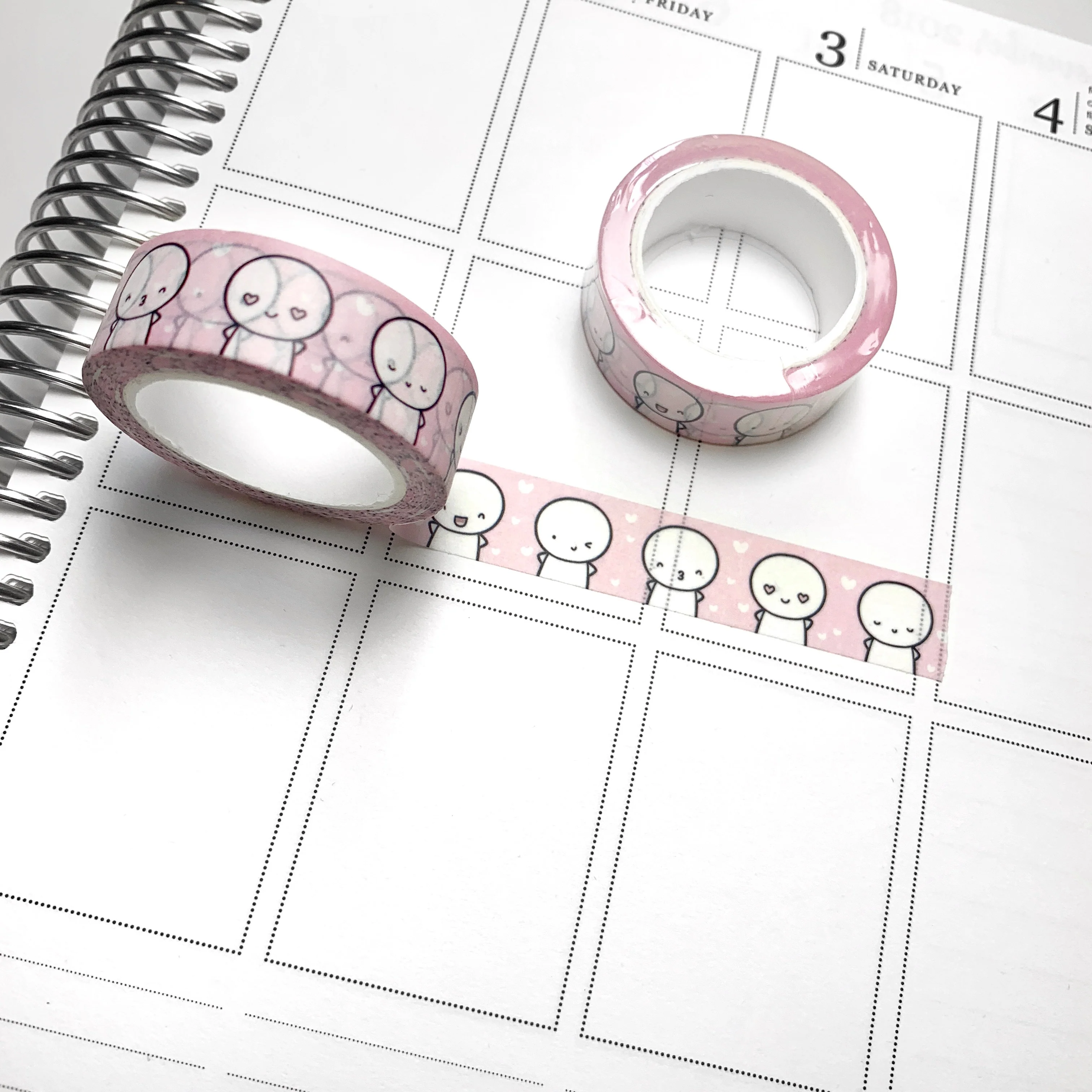 Powder Pink Emoti Washi - 15mm