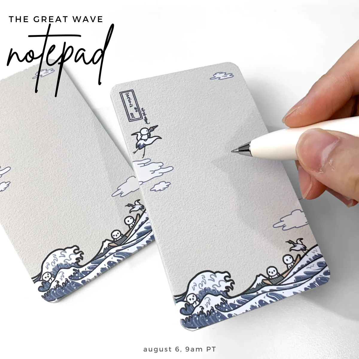 The Great Wave - Long Notepad (Misfit, 1 Per Customer)