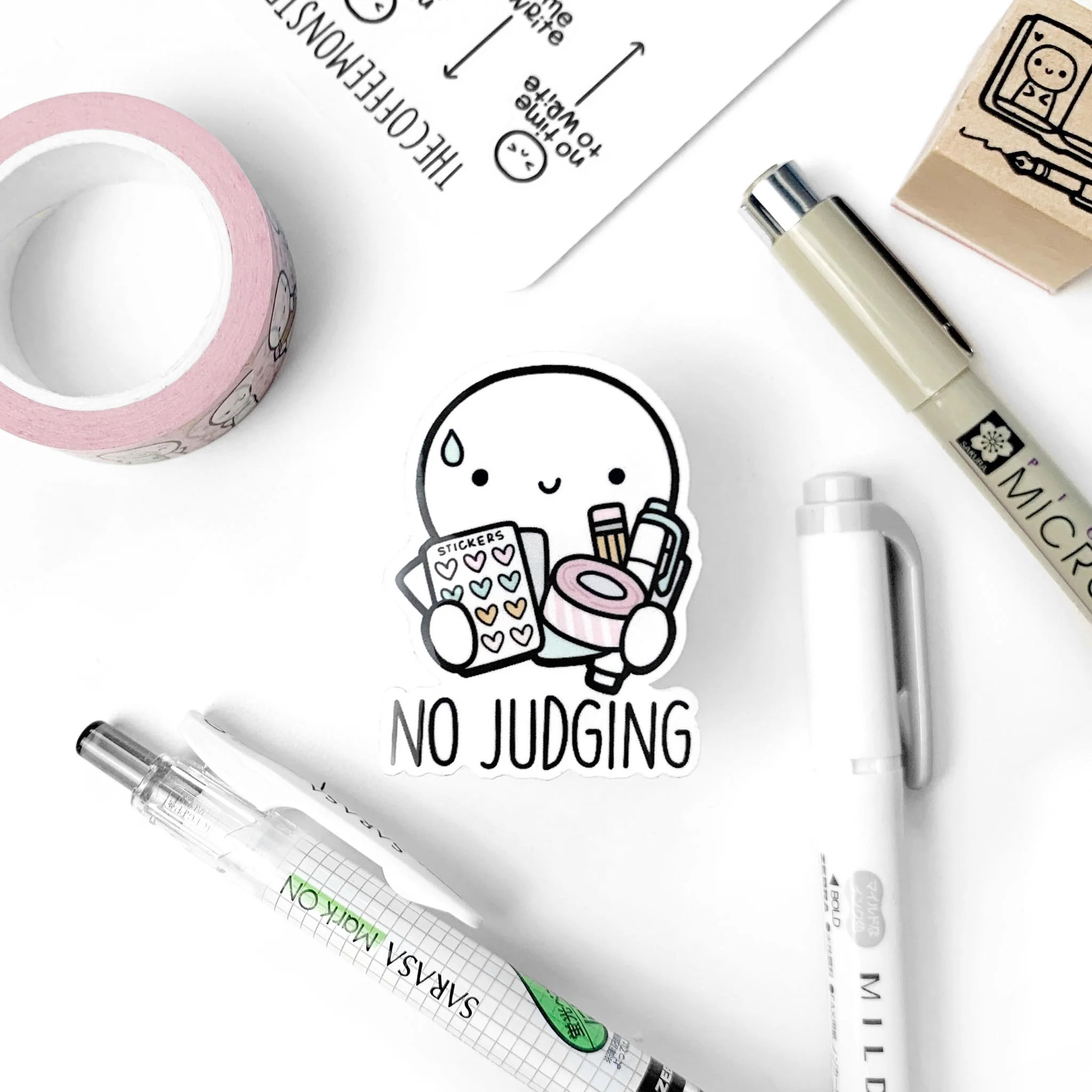 No Judging - Vinyl Sticker
