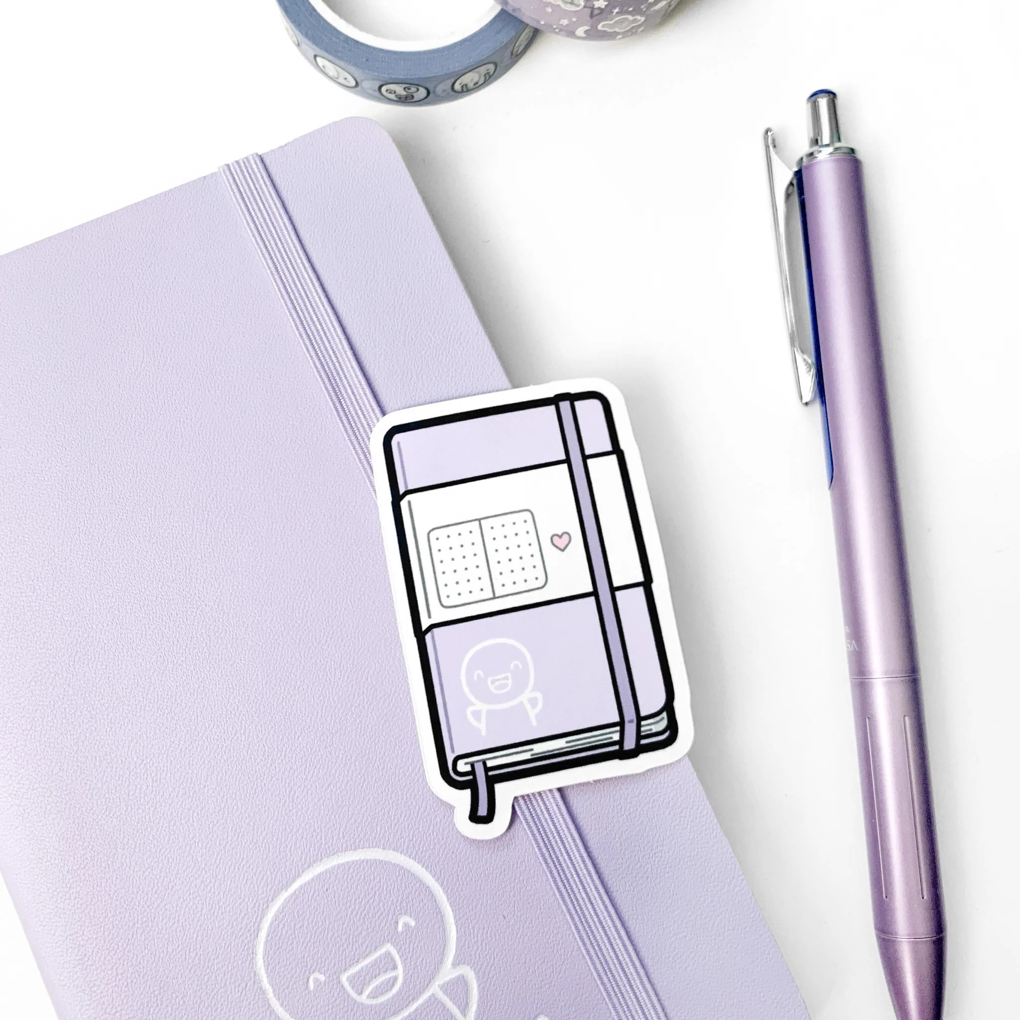 Lilac Notebook - Vinyl Sticker