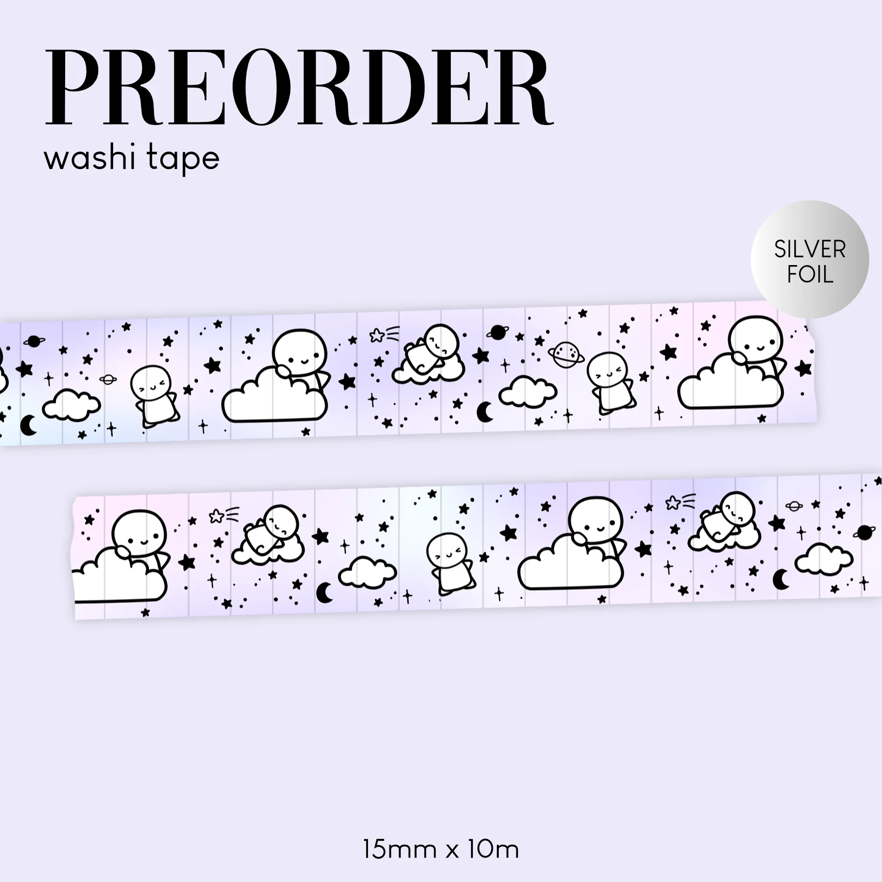 PREORDER Interstellar Emoti Washi Tape - 15mm