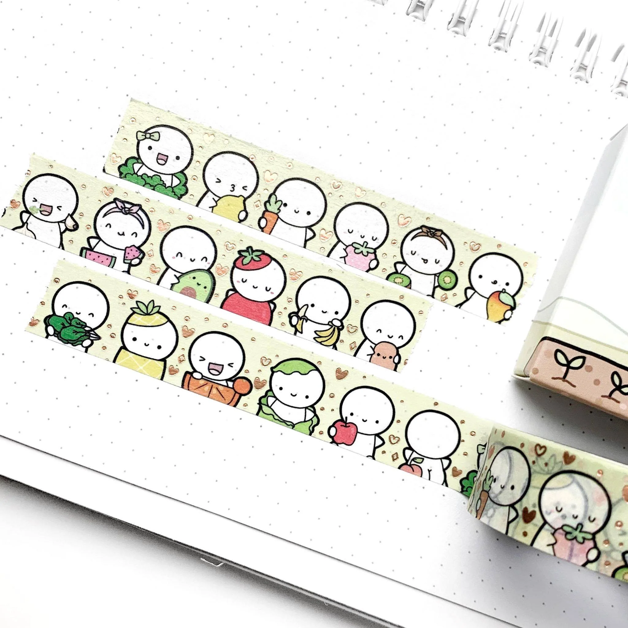 Fruits & Veggies Washi Tape - 15mm (1 per customer)