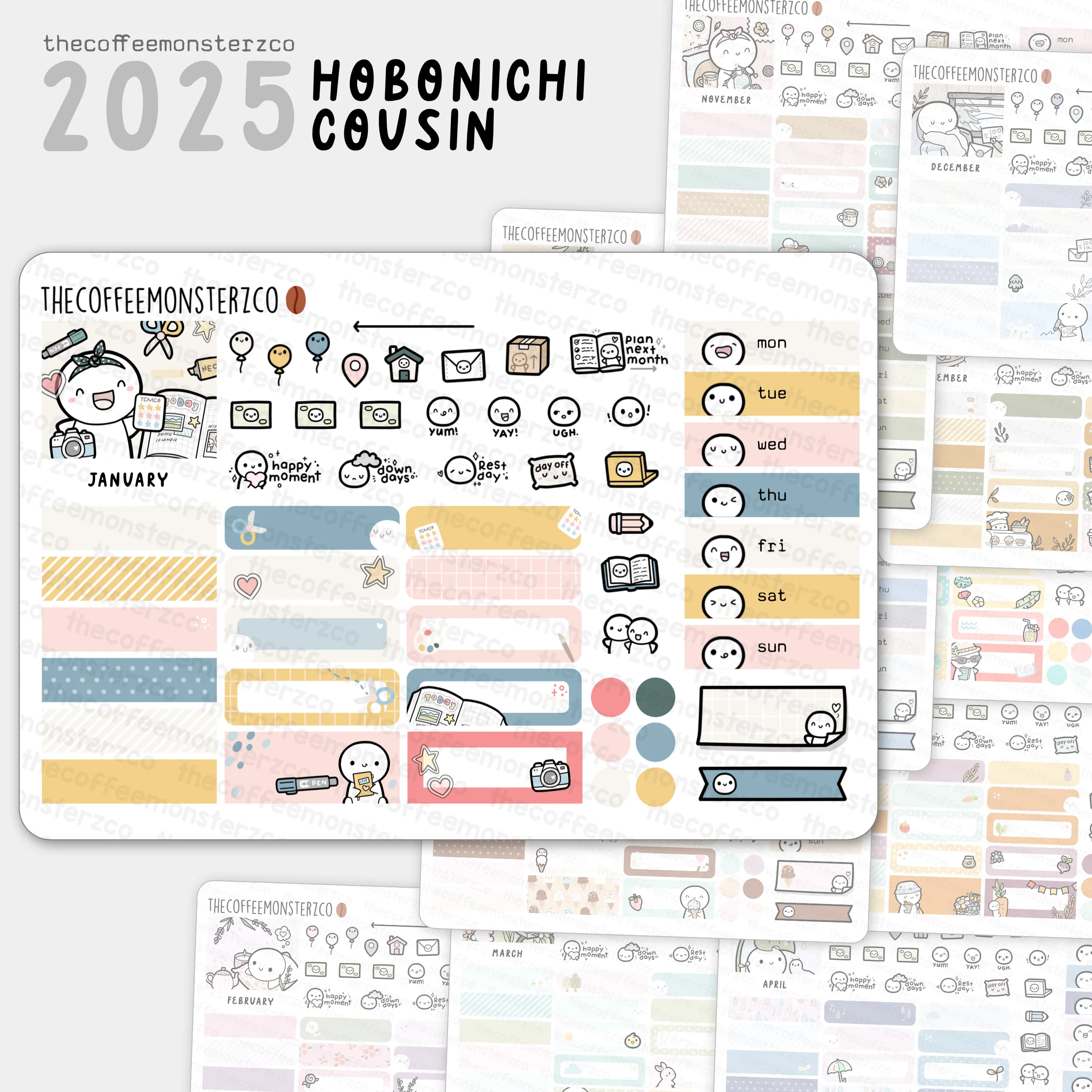 2025 Hobonichi Cousin Monthly Kits