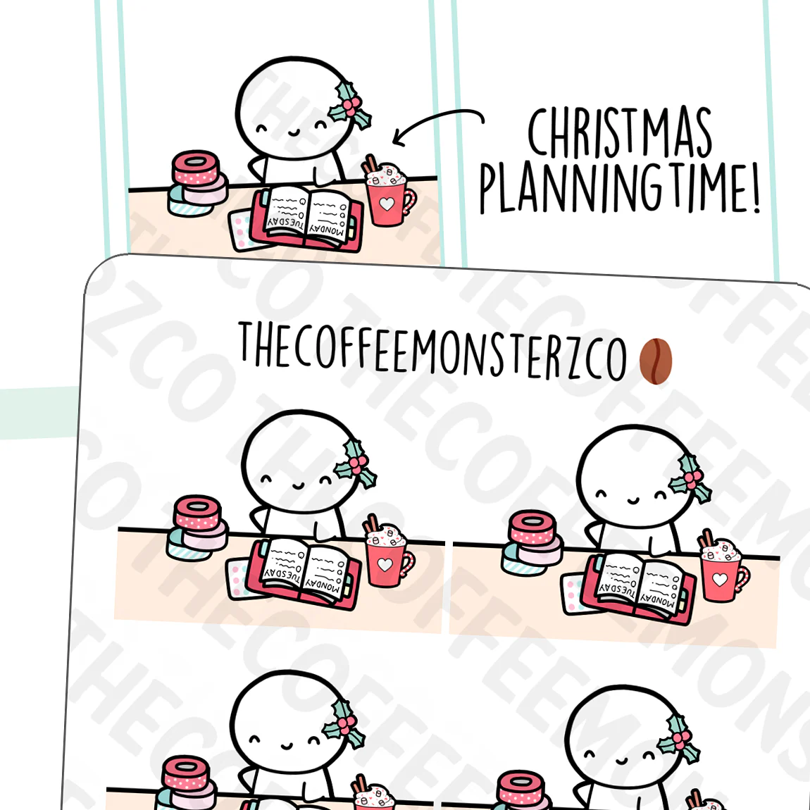 Festive Planning Desk Emotis (FINAL STOCK)