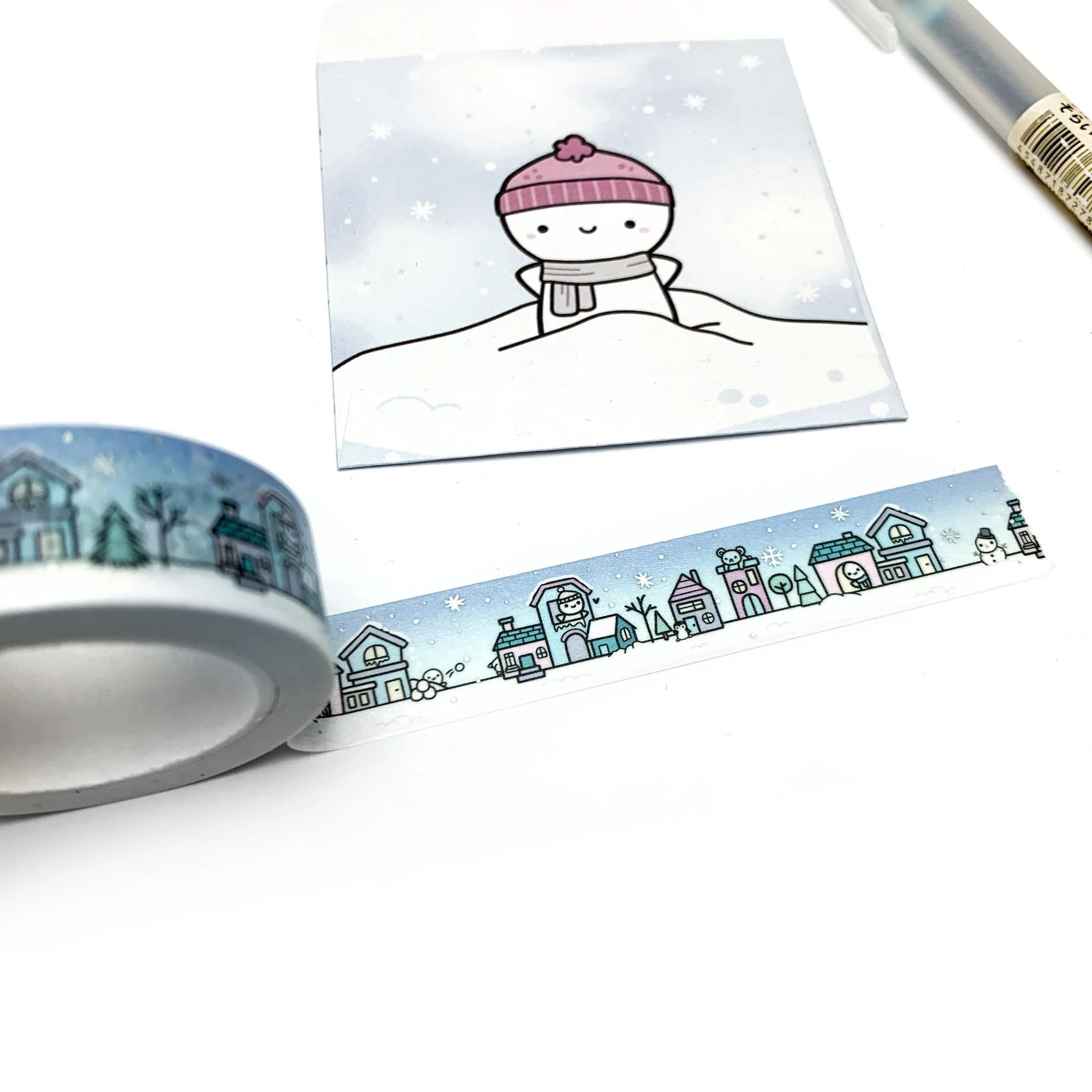 Snowy Neighbourhood Washi Tape - 15mm