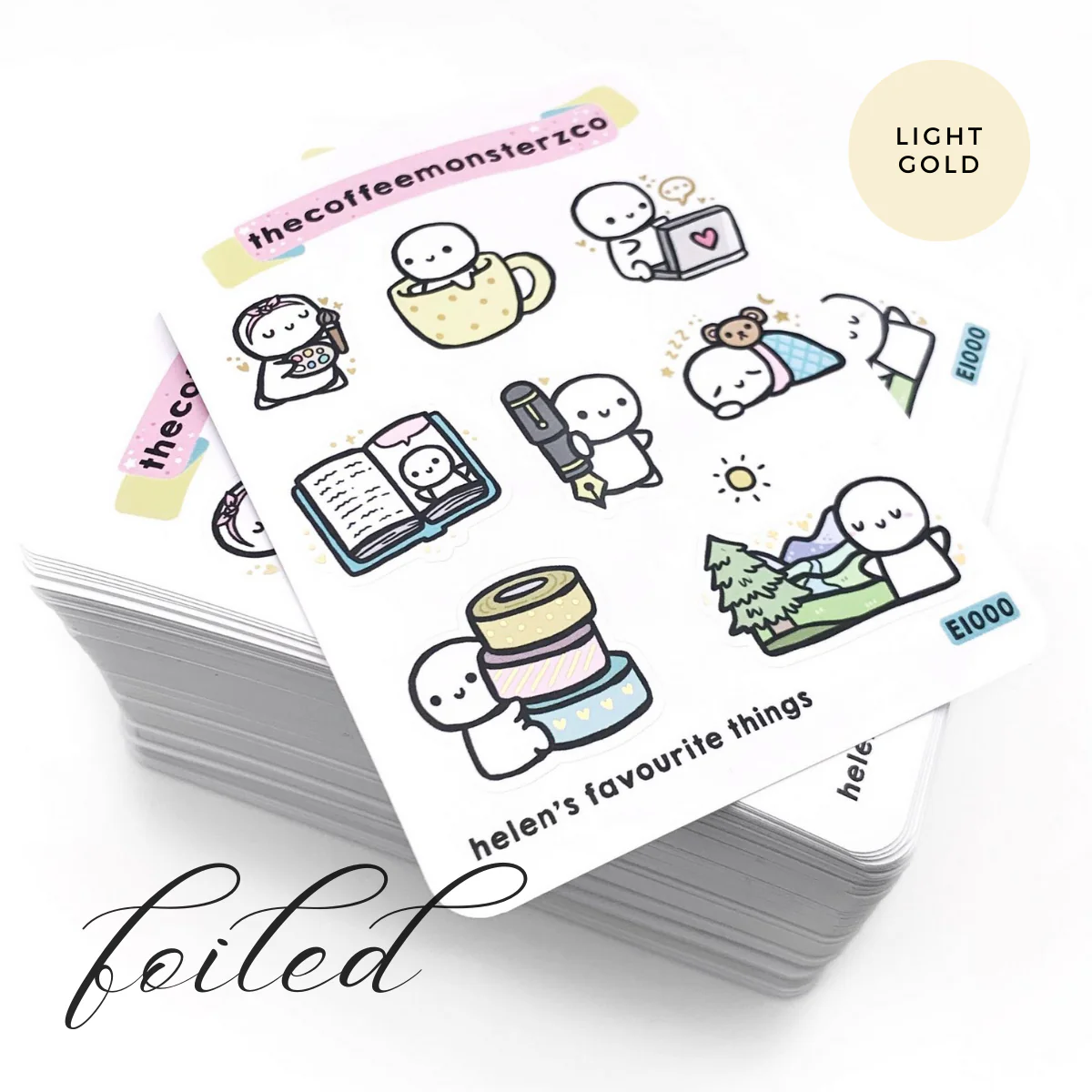 Helen's Favourite Things - Foiled Sticker Sheet