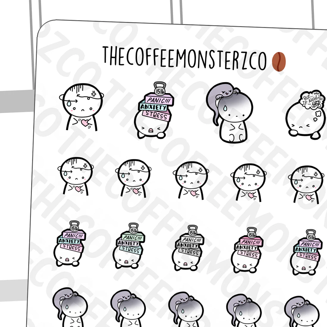 Anxiety Attack Emotis