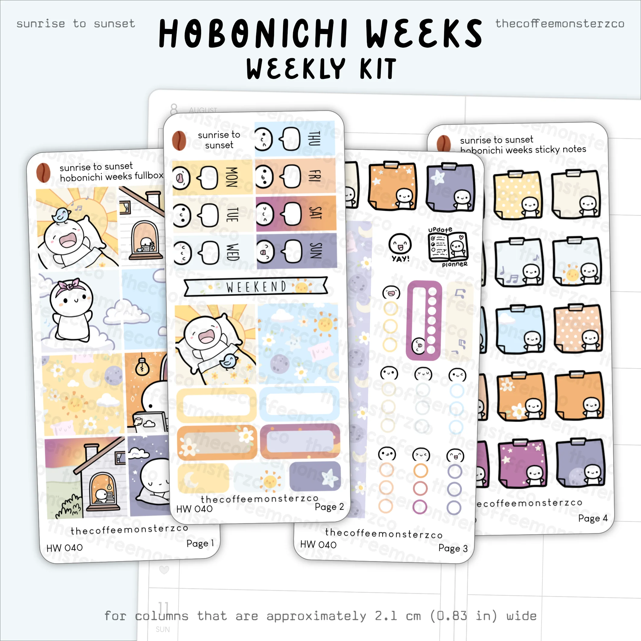 Sunrise To Sunset - Hobonichi Weeks Kit