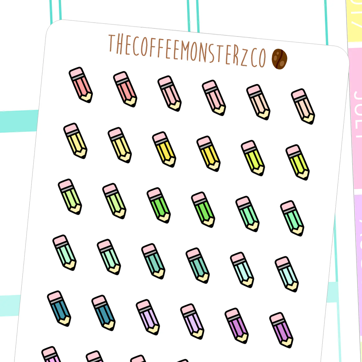 Mini Pencils - Rainbow (FINAL STOCK)