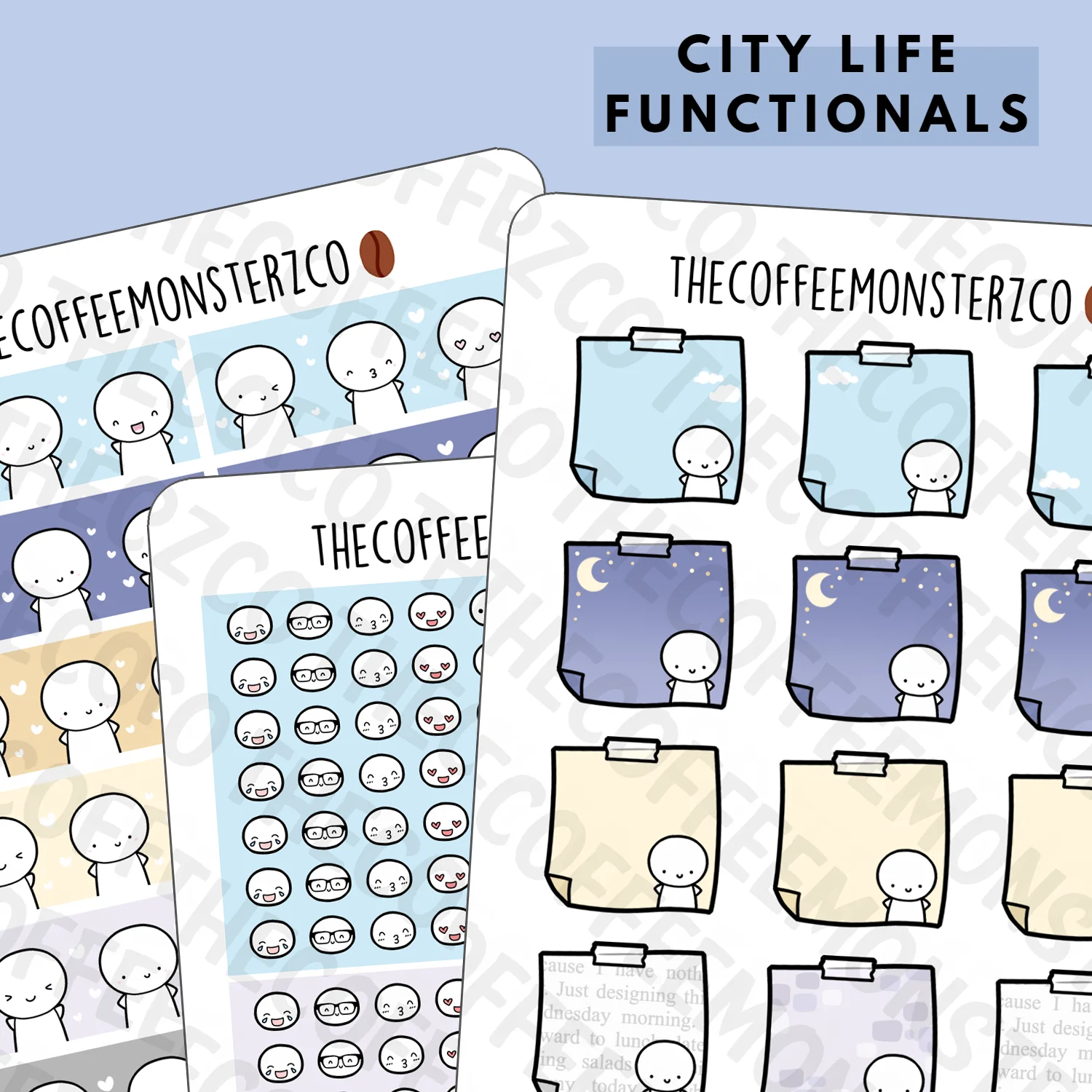 City Life Functional Emoti Stickers