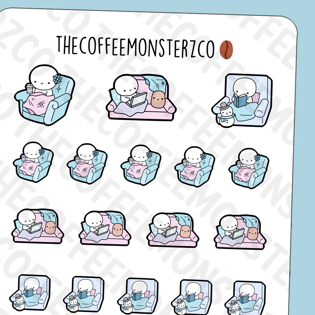 Winter Couch Potato Emotis