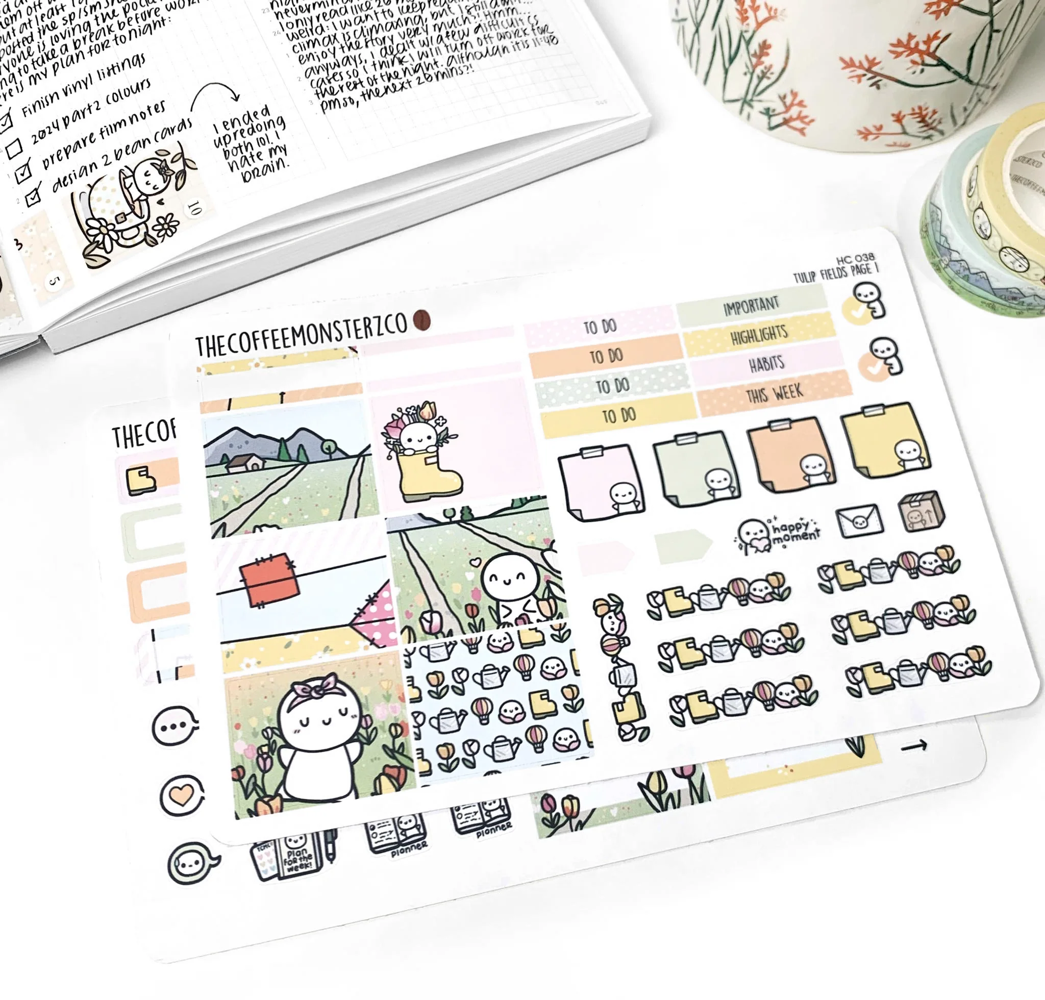 Tulip Fields Hobonichi Cousin Kit