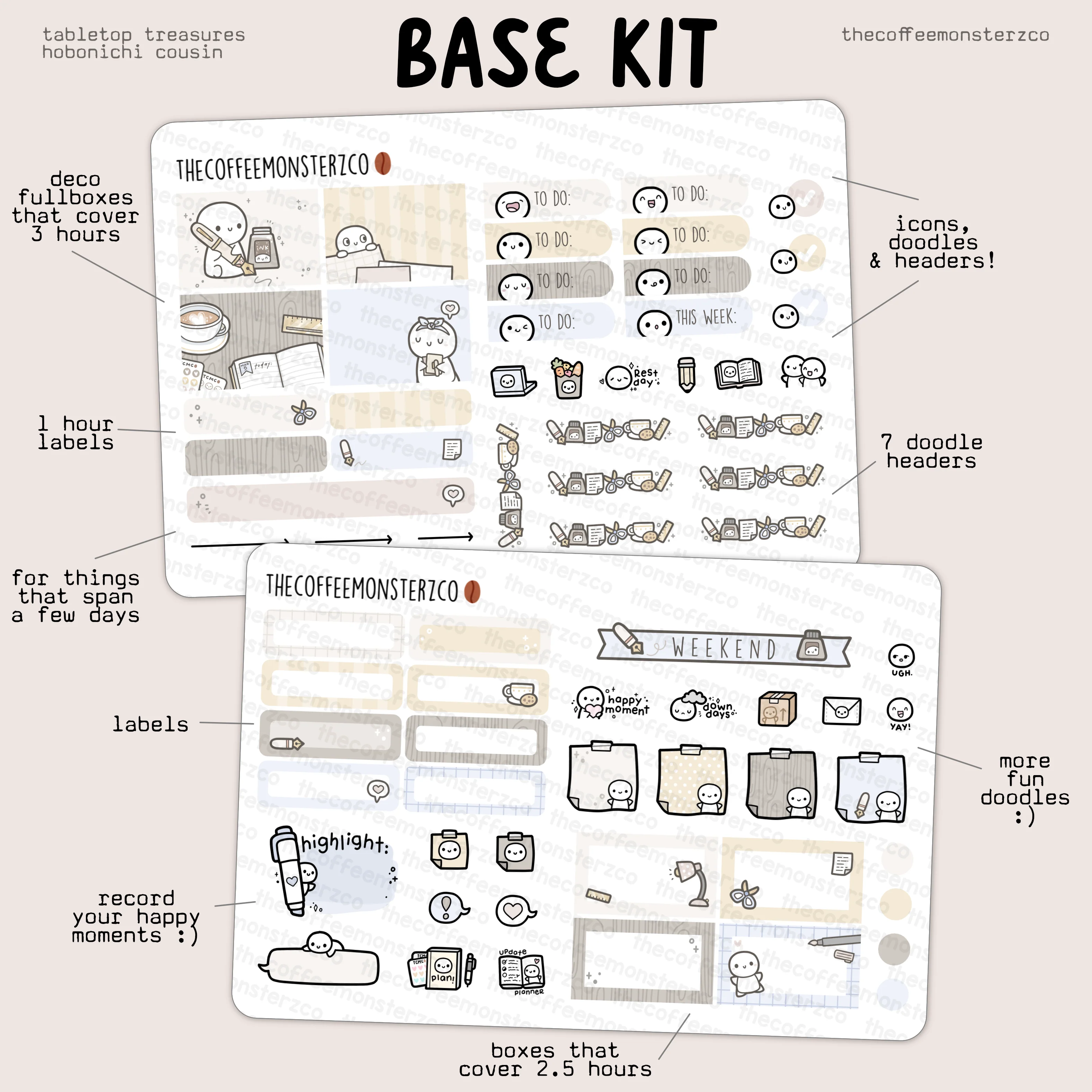 Tabletop Treasures - Hobonichi Cousin Kit