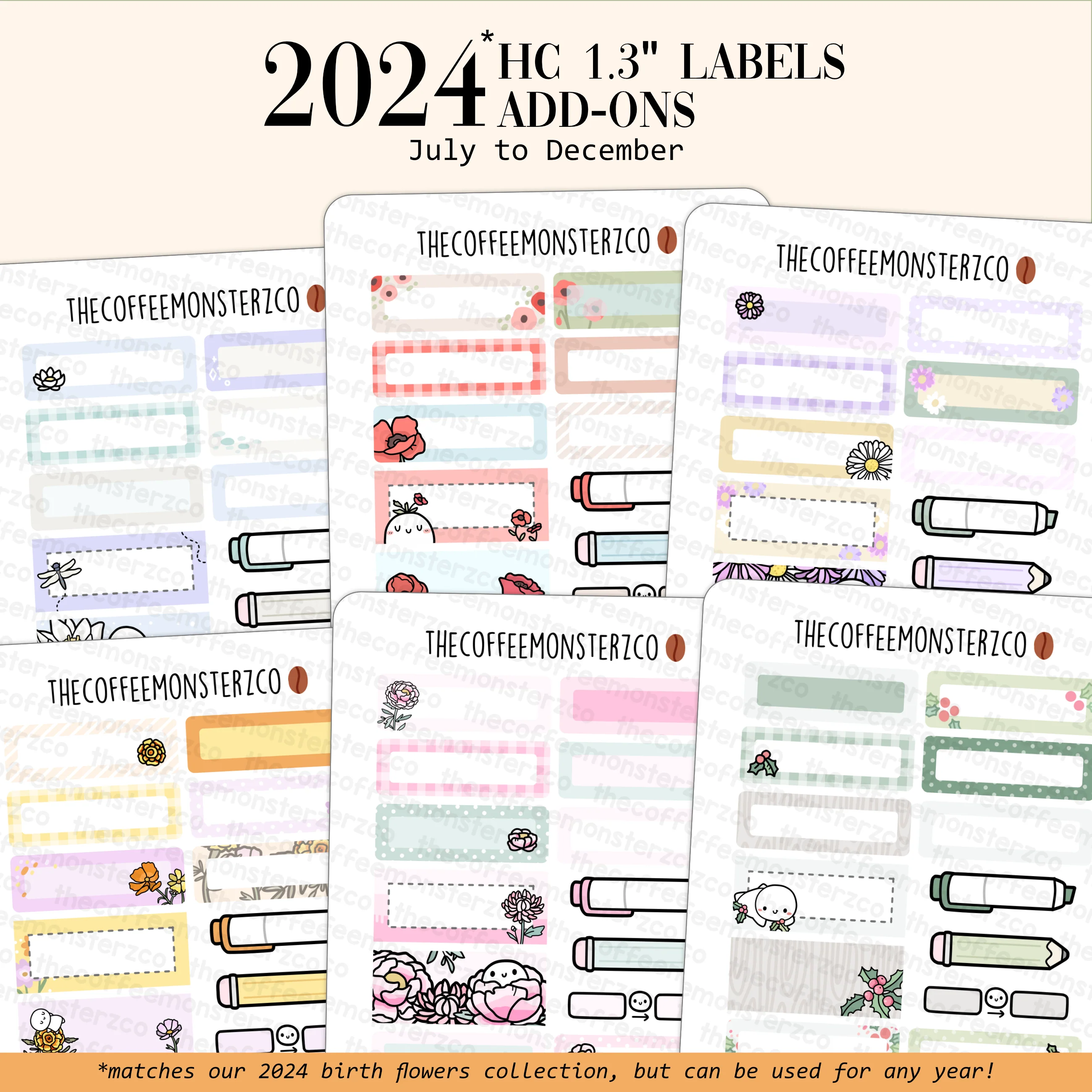 2024 Coordinating Add-ons - Hobonichi Cousin (1.30