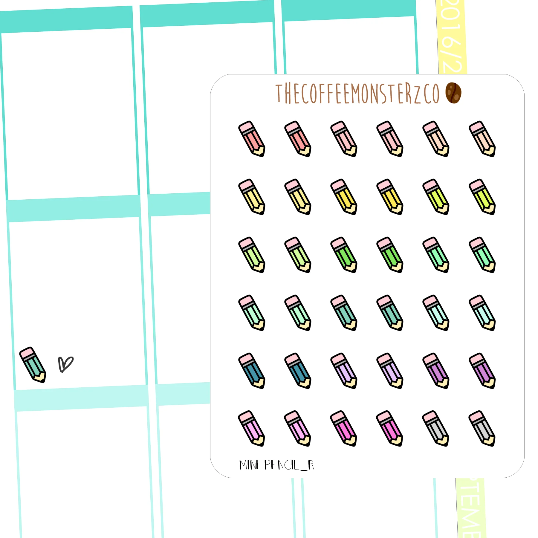 Mini Pencils - Rainbow (FINAL STOCK)