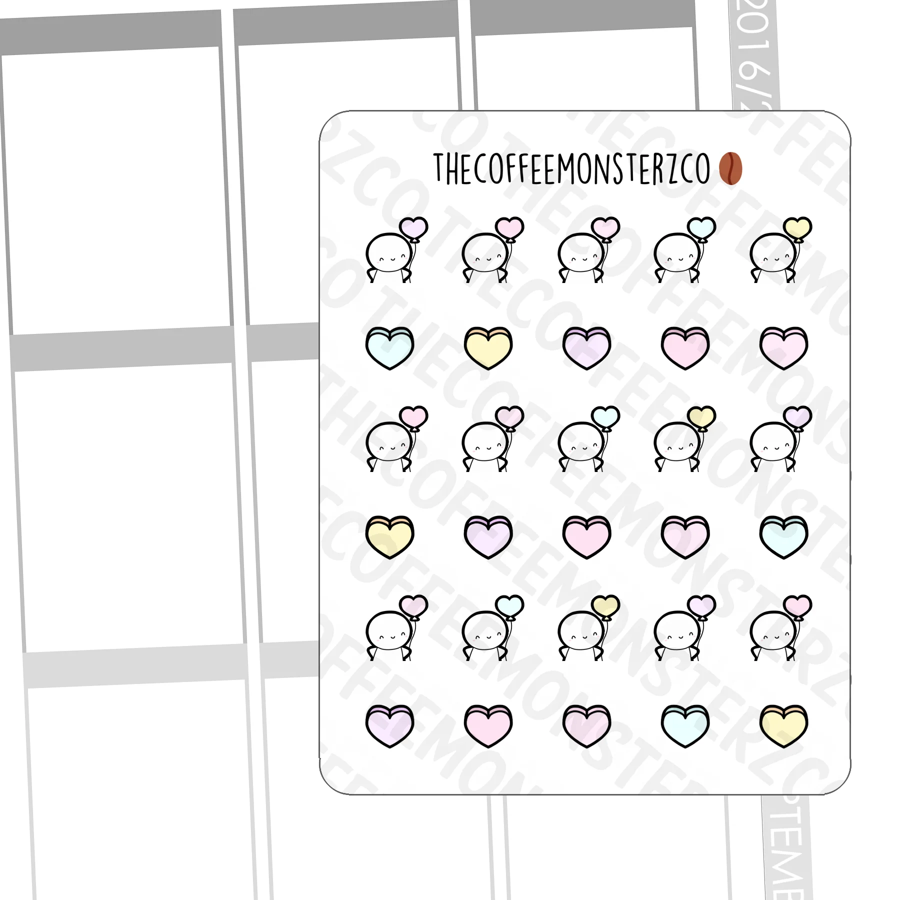 Heart Balloon Emotis