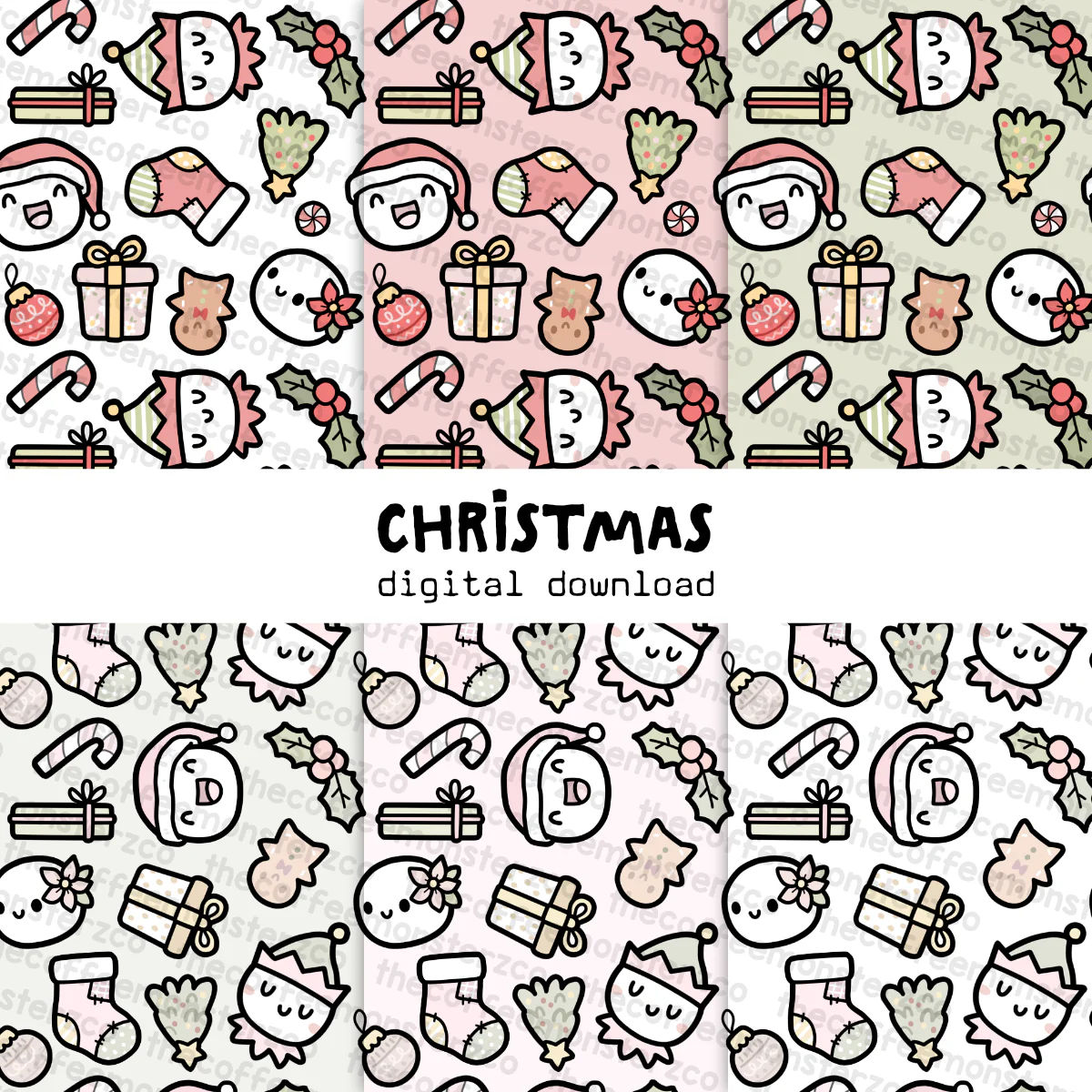 Christmas Paper Patterns (Digital File)