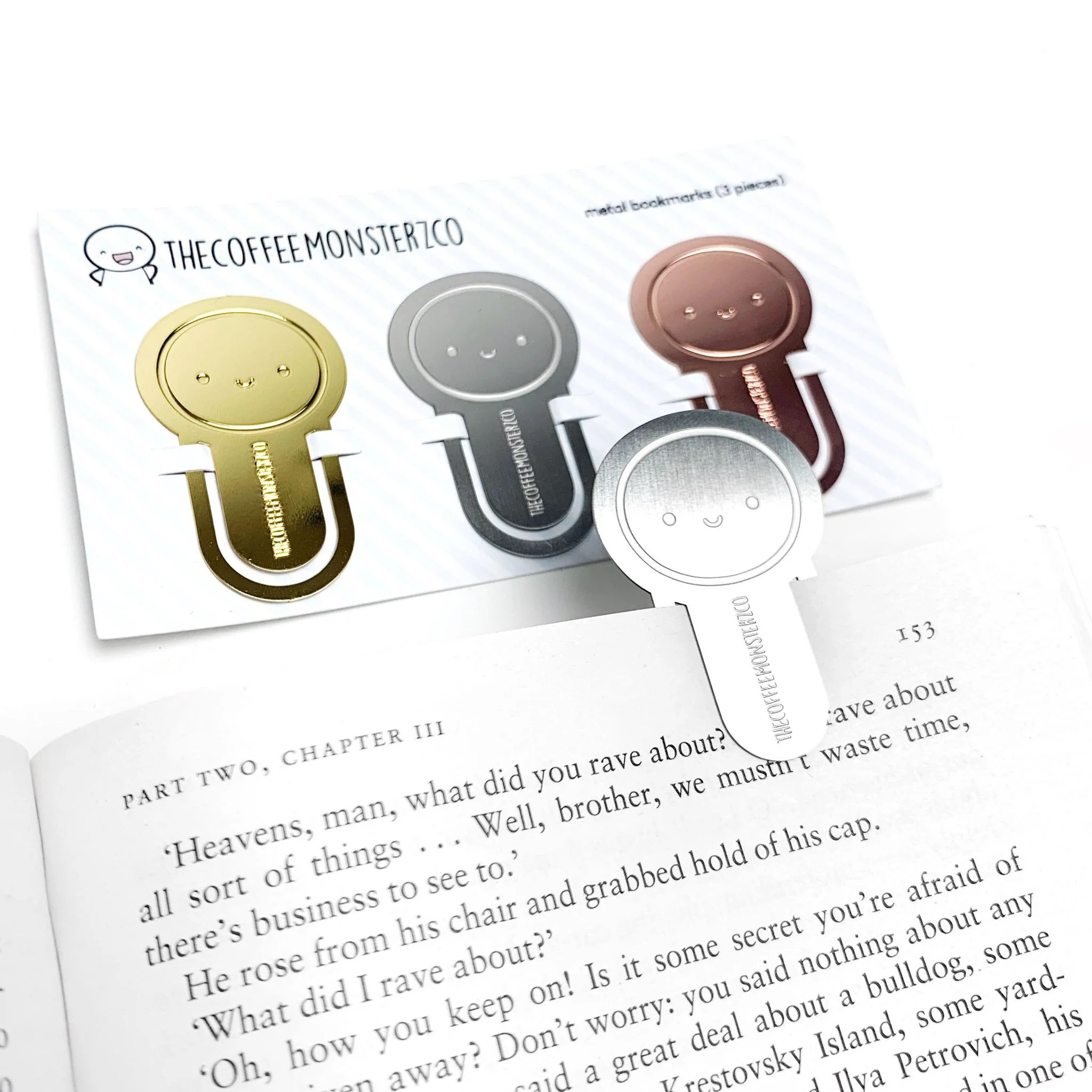Misfit Emoti Metal Bookmark Trio (FINAL STOCK 2 per customer)
