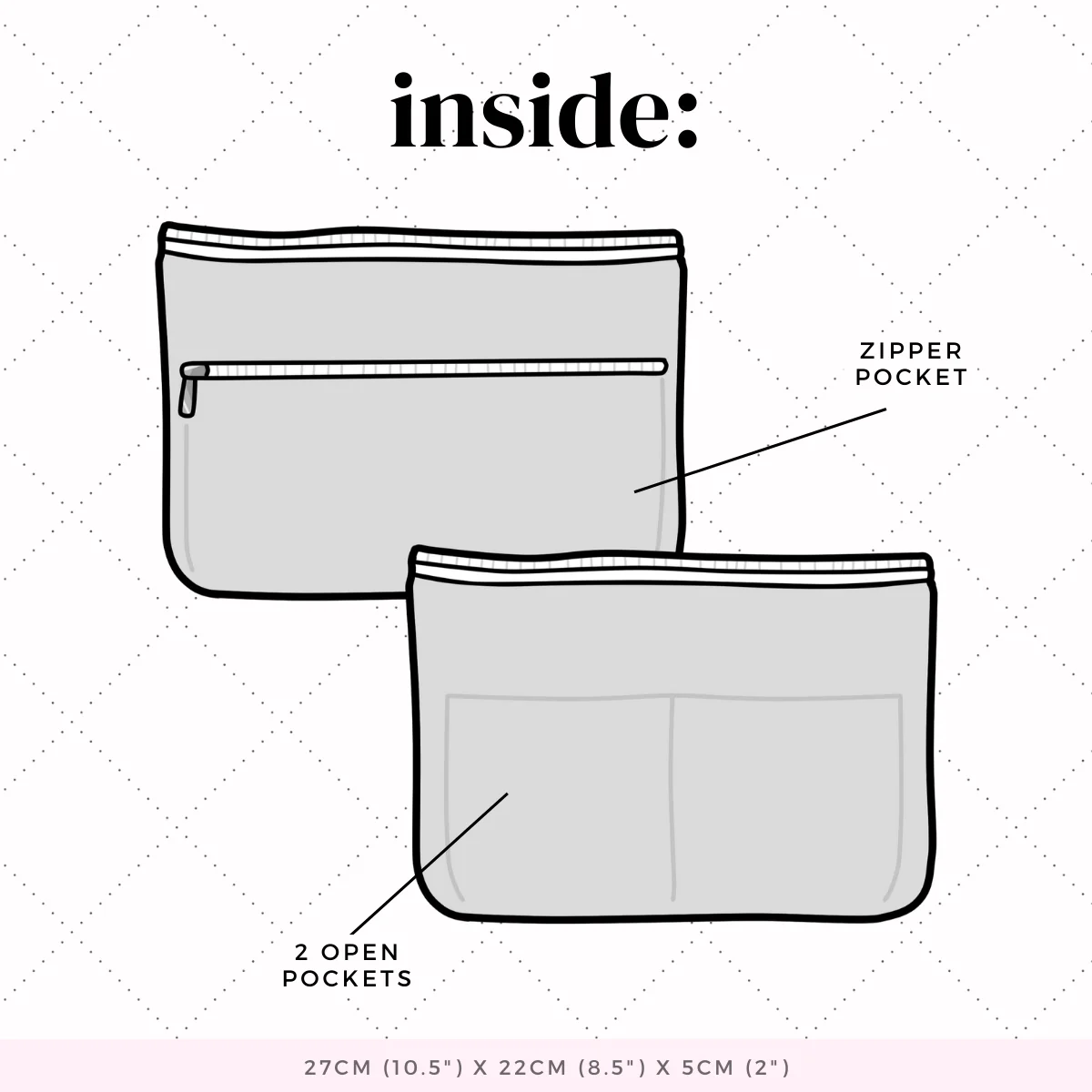 PREORDER Blush Pink - XL Stationery Pouch