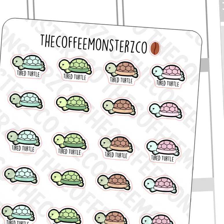 Tired Turtle Doodles