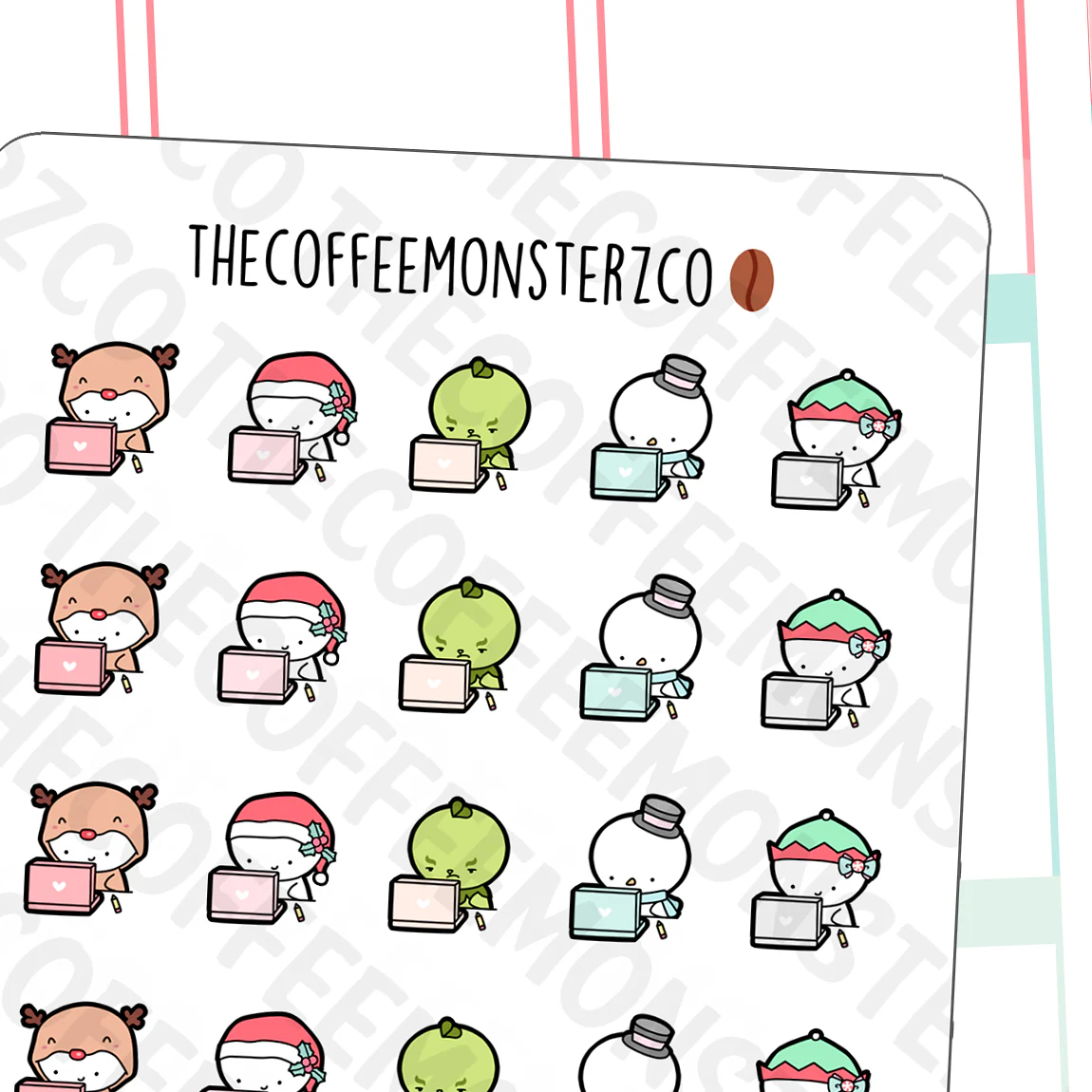 Christmas Working Emotis (FINAL STOCK)