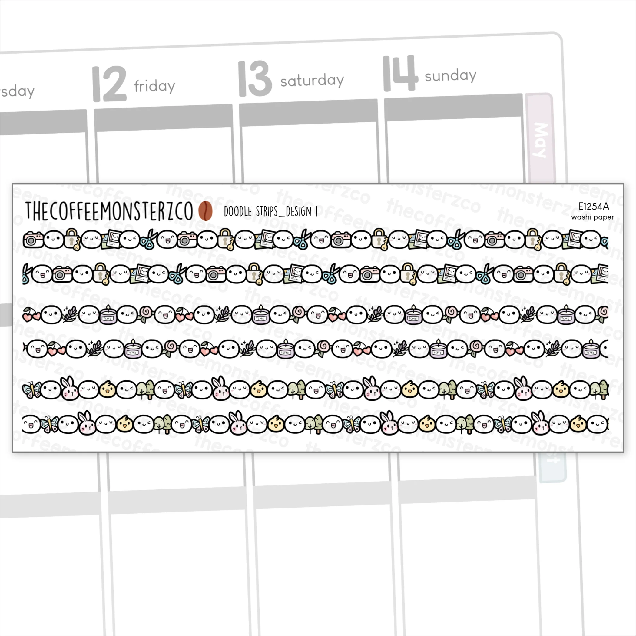 Doodle Strips - Washi Paper