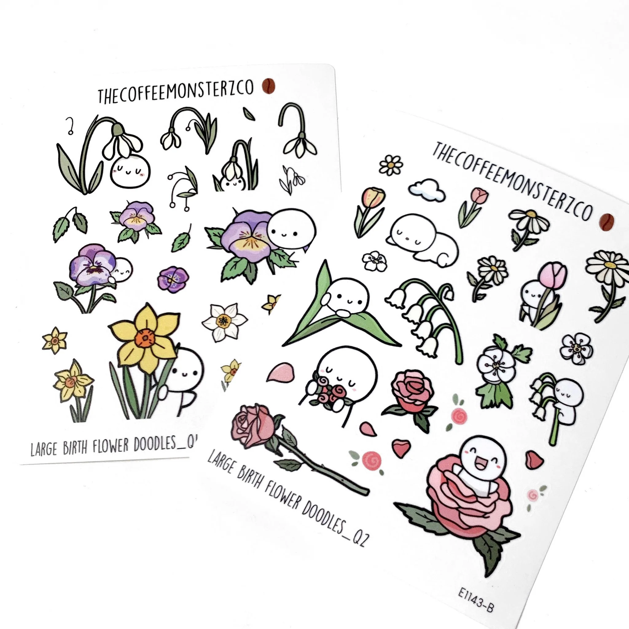2024 Large Birth Flower Doodles Part 1 (washi paper)