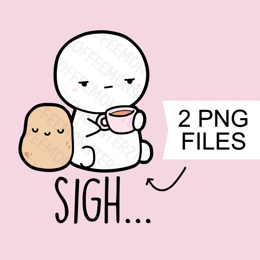Tired Tater Clipart (Digital File)