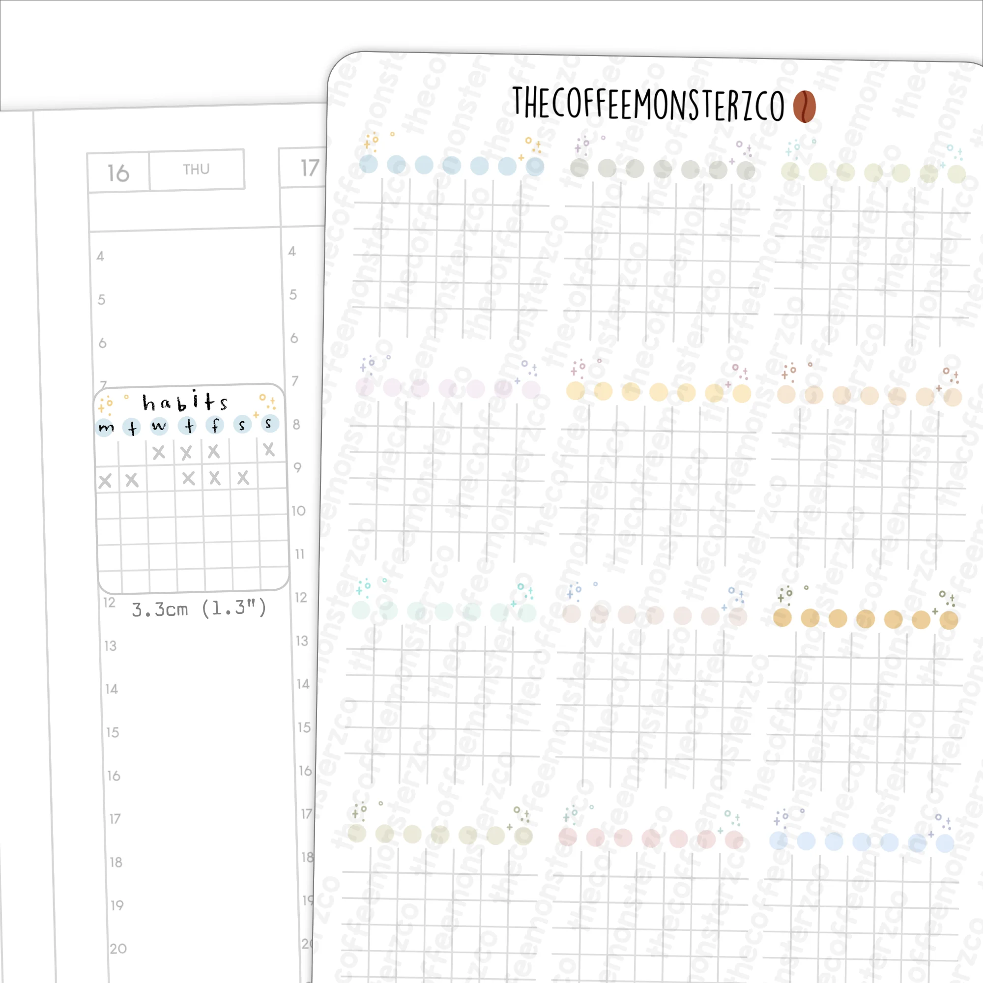 2025 Hobonichi Cousin Monthly Habit Tracker