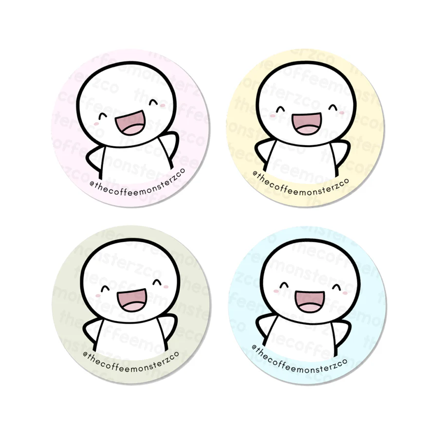 Colourful Emoti Logo Vinyl Stickers