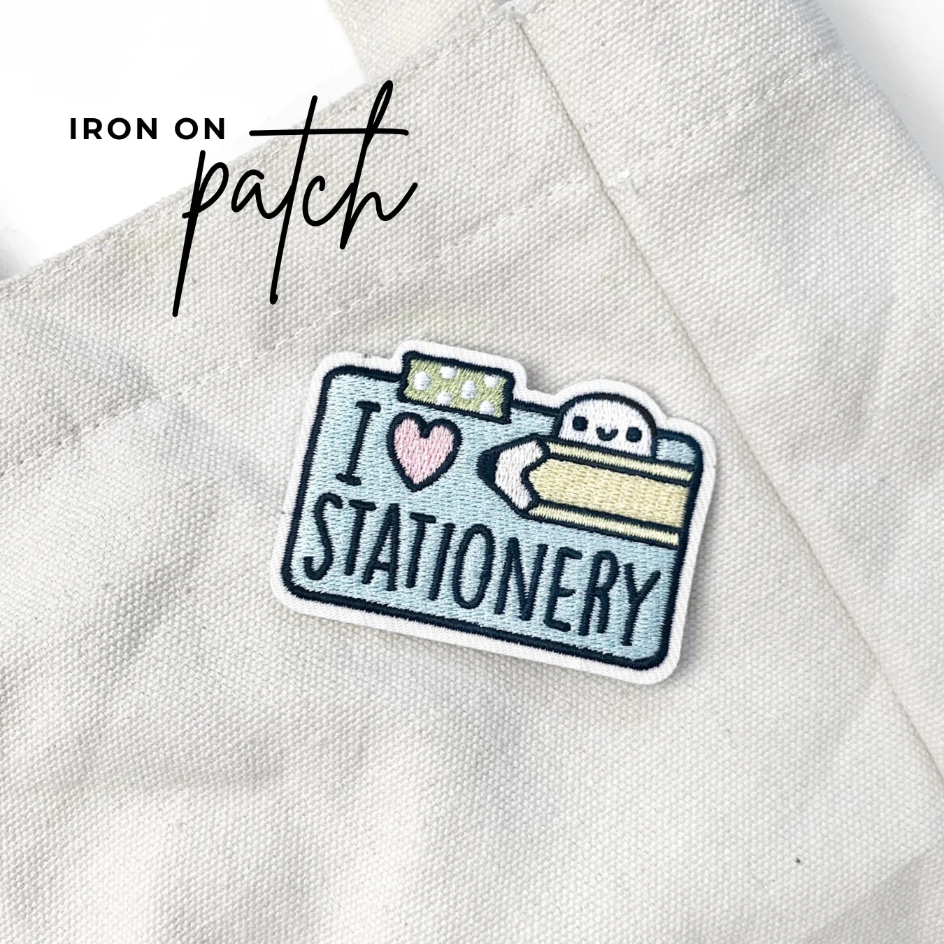 I Heart Stationery - Iron On Patch
