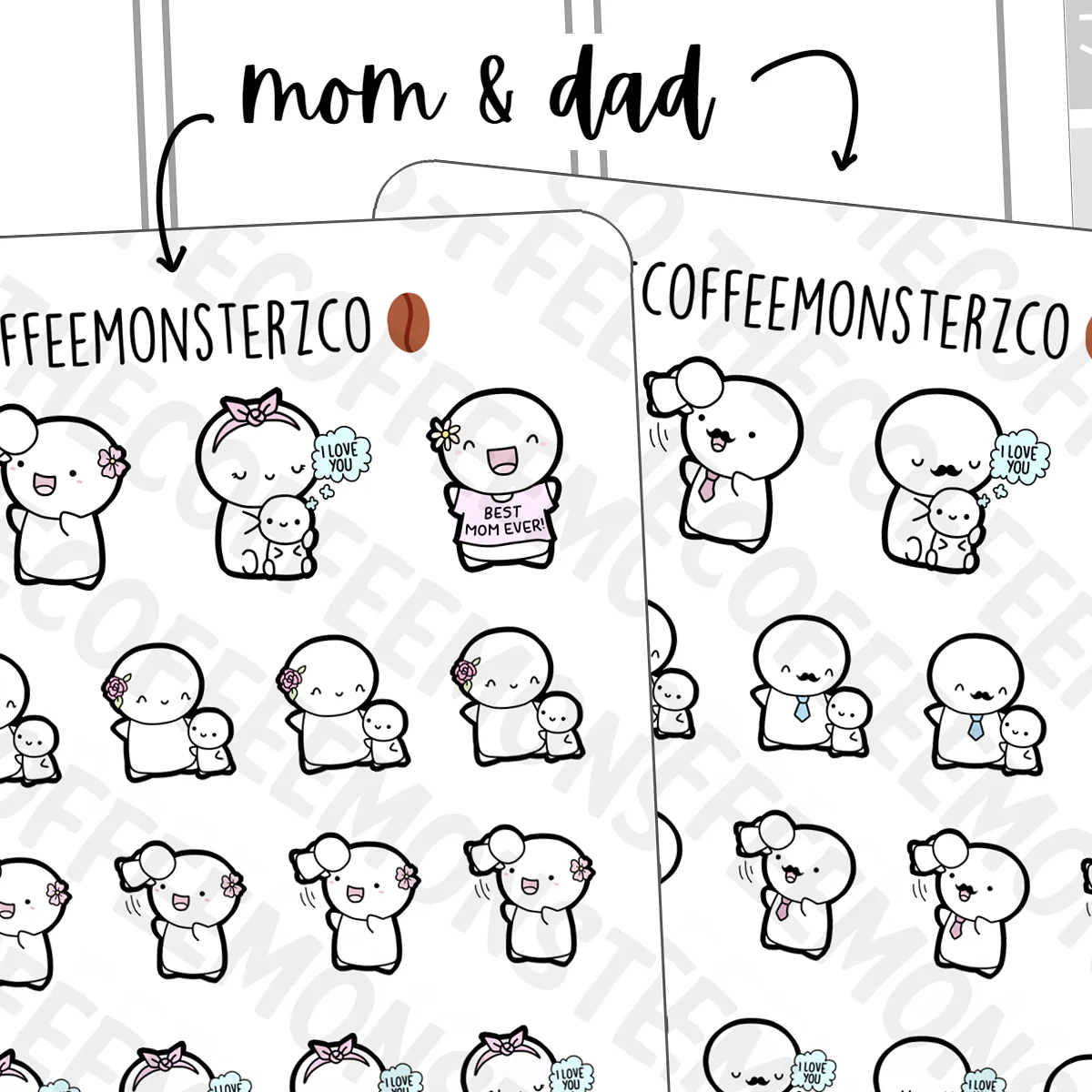 Mom and Dad Emotis