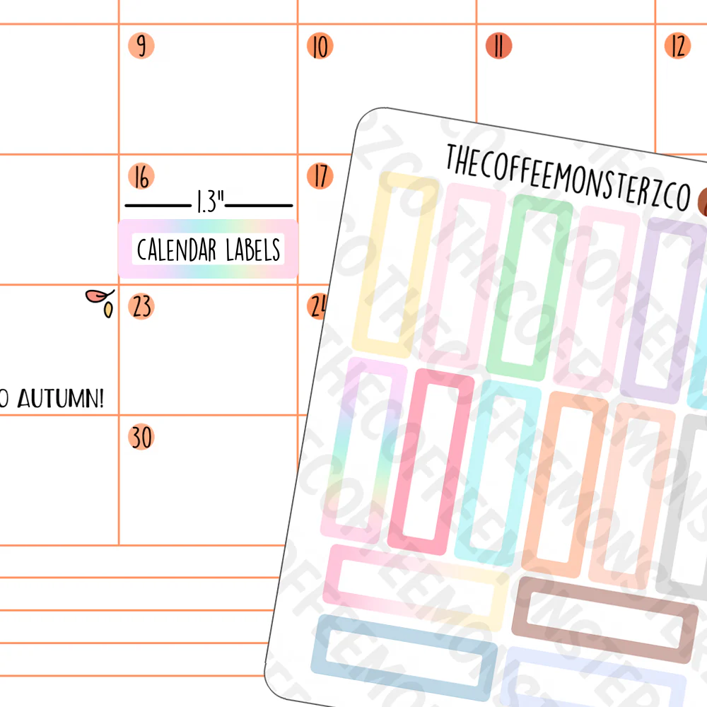 Simple Calendar Labels