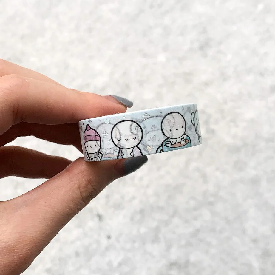 Winter Emotis Washi Tape - 15mm