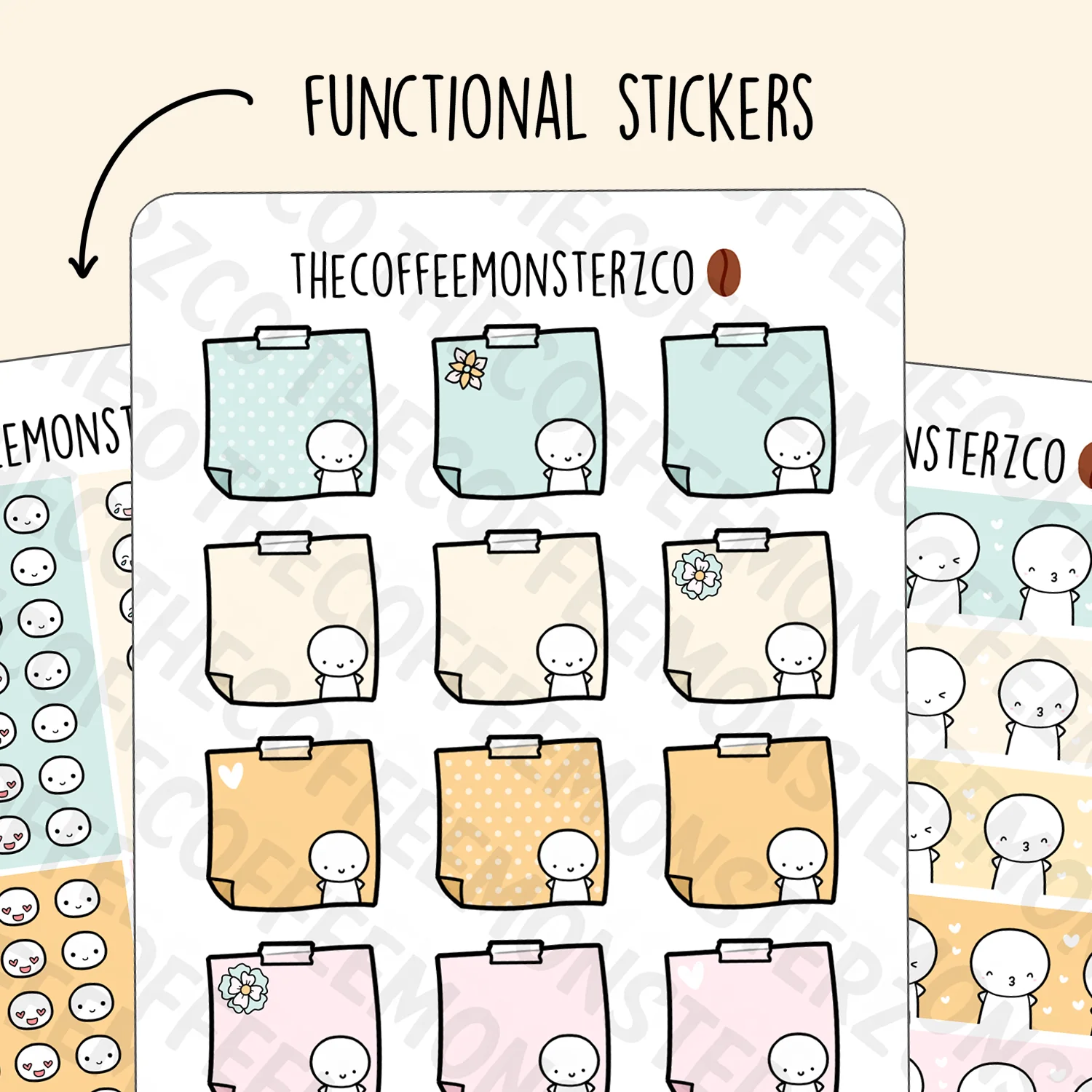 Happy Mail Emotis Functional Stickers
