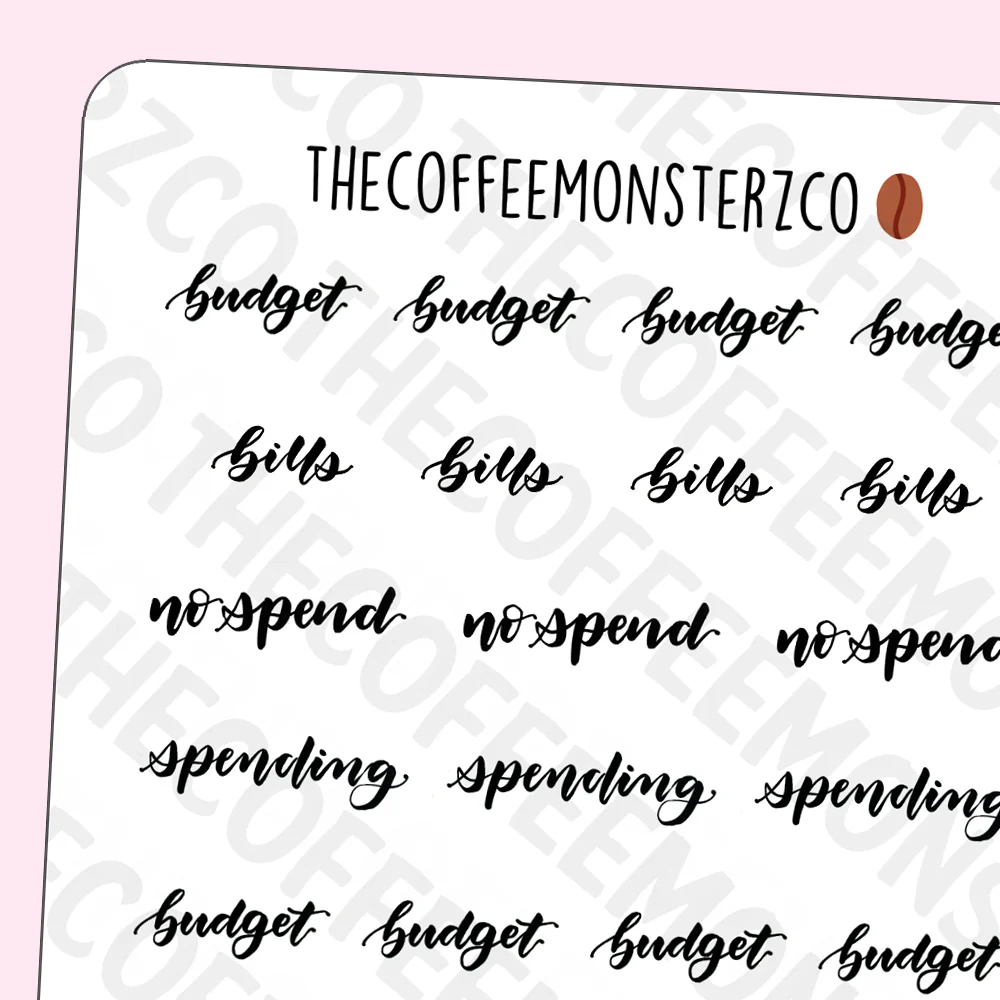 Helen's Lettering: Budget