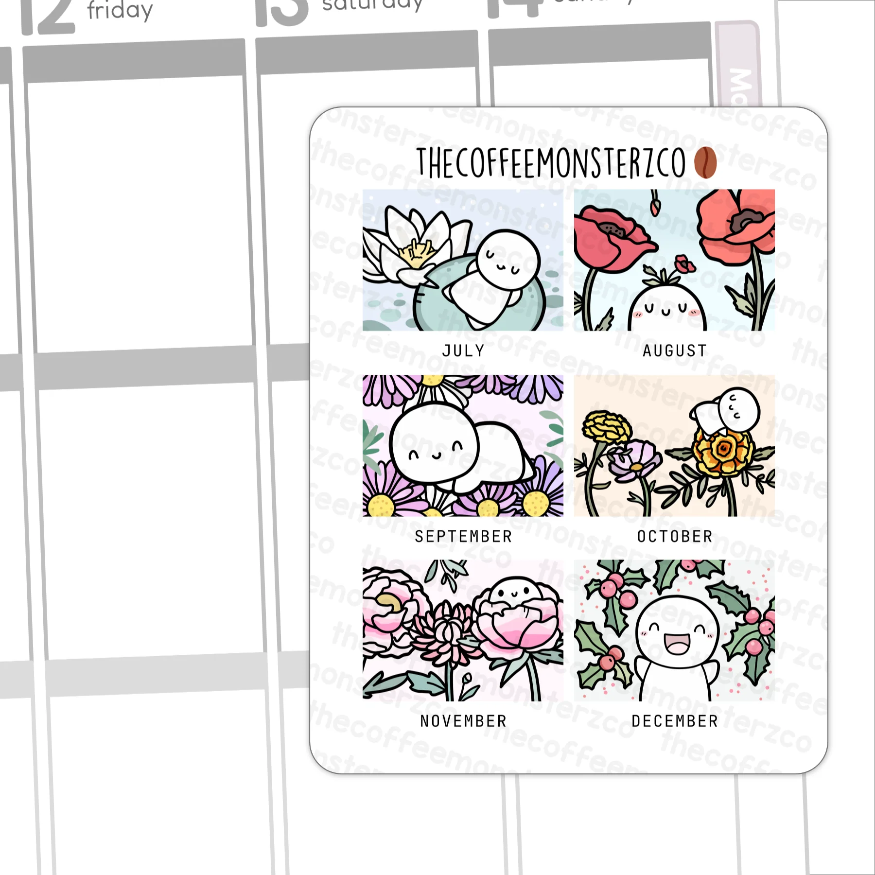 2024 Hobonichi Cousin Monthly Artwork Part 2