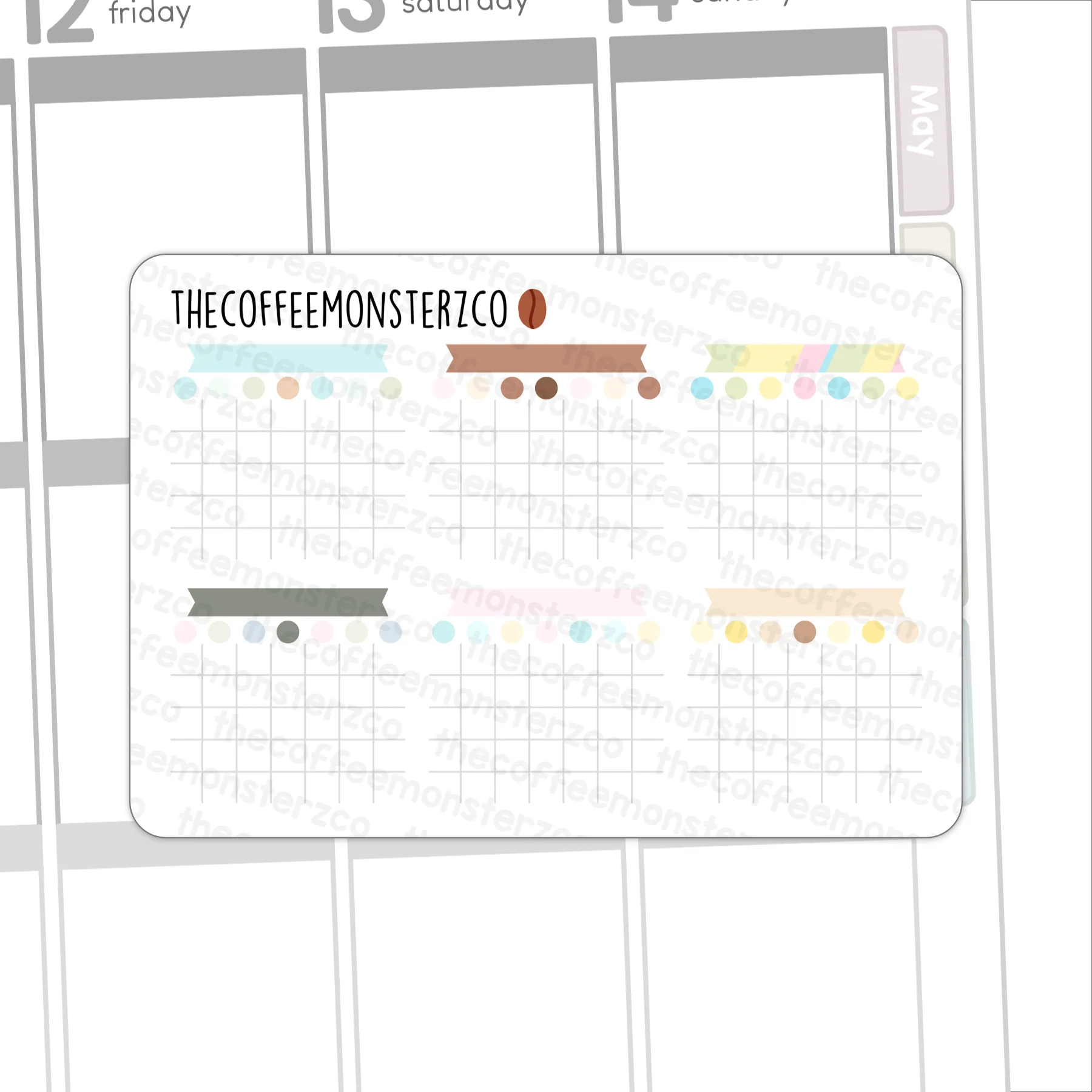 Monthly Habit Trackers