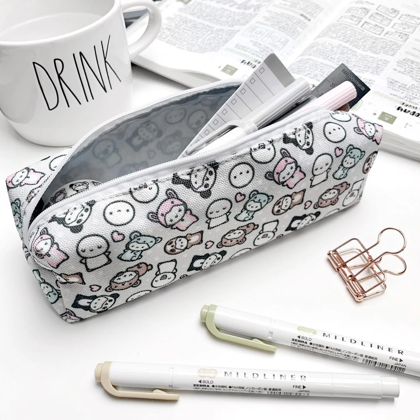 Barely Grey - Emoti Pencil Pouch