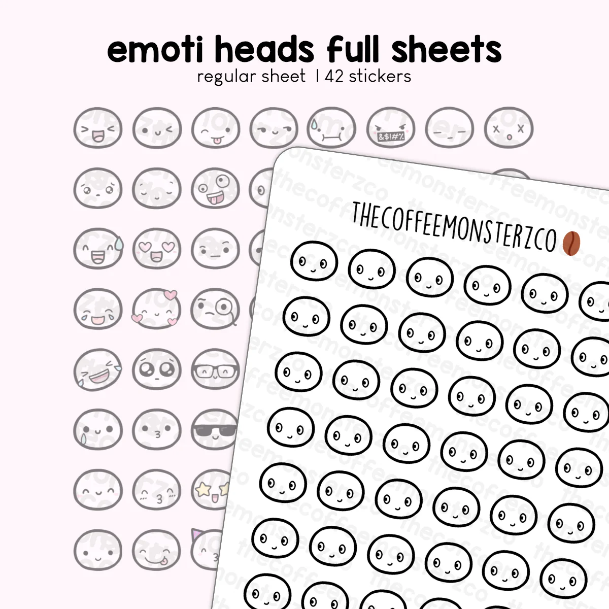 Emoti Heads Full Sheets REGULAR