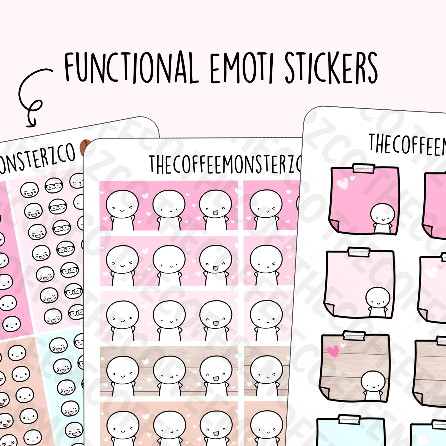 A Lovely Life Emotis Functional Stickers