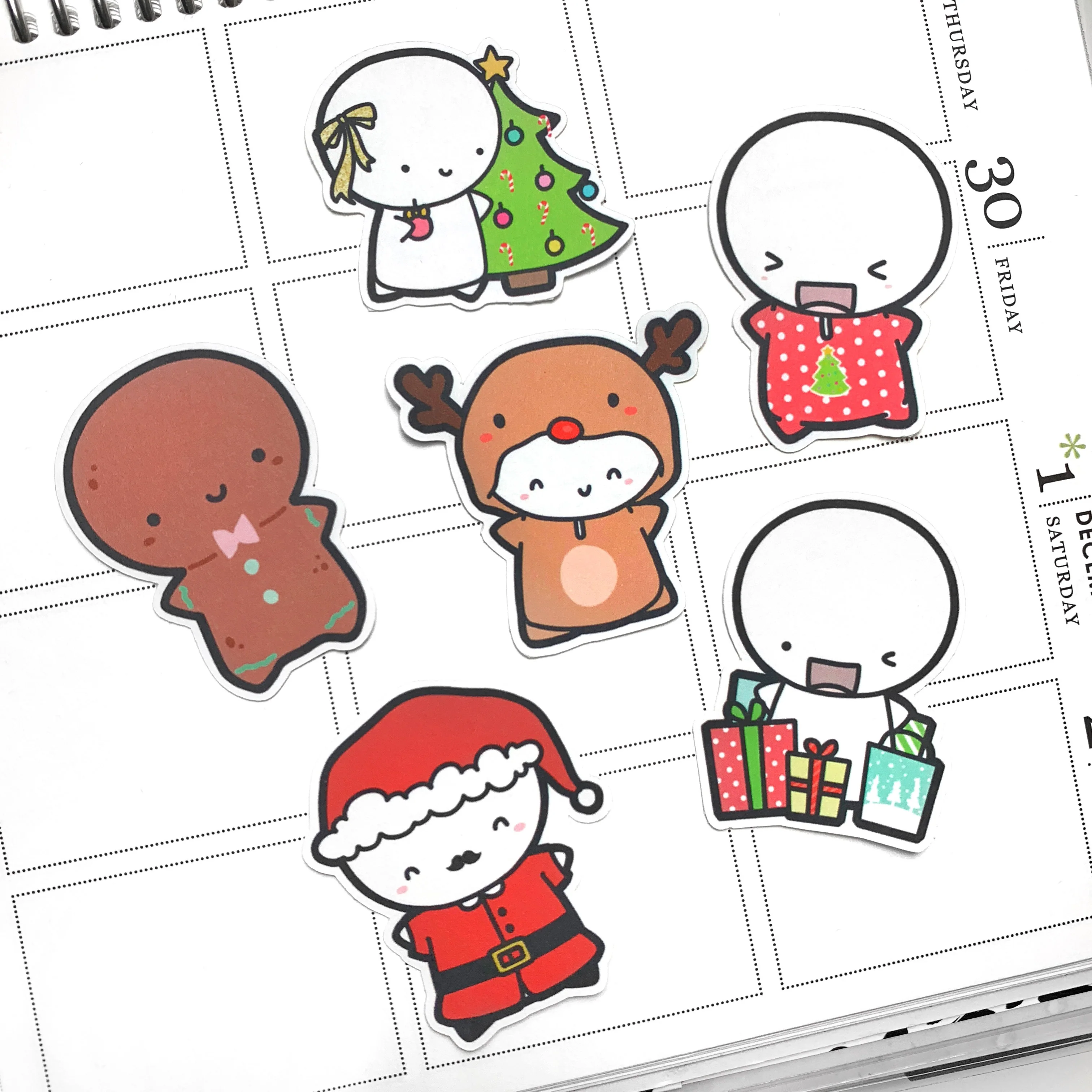 Christmas Emoti Die Cuts
