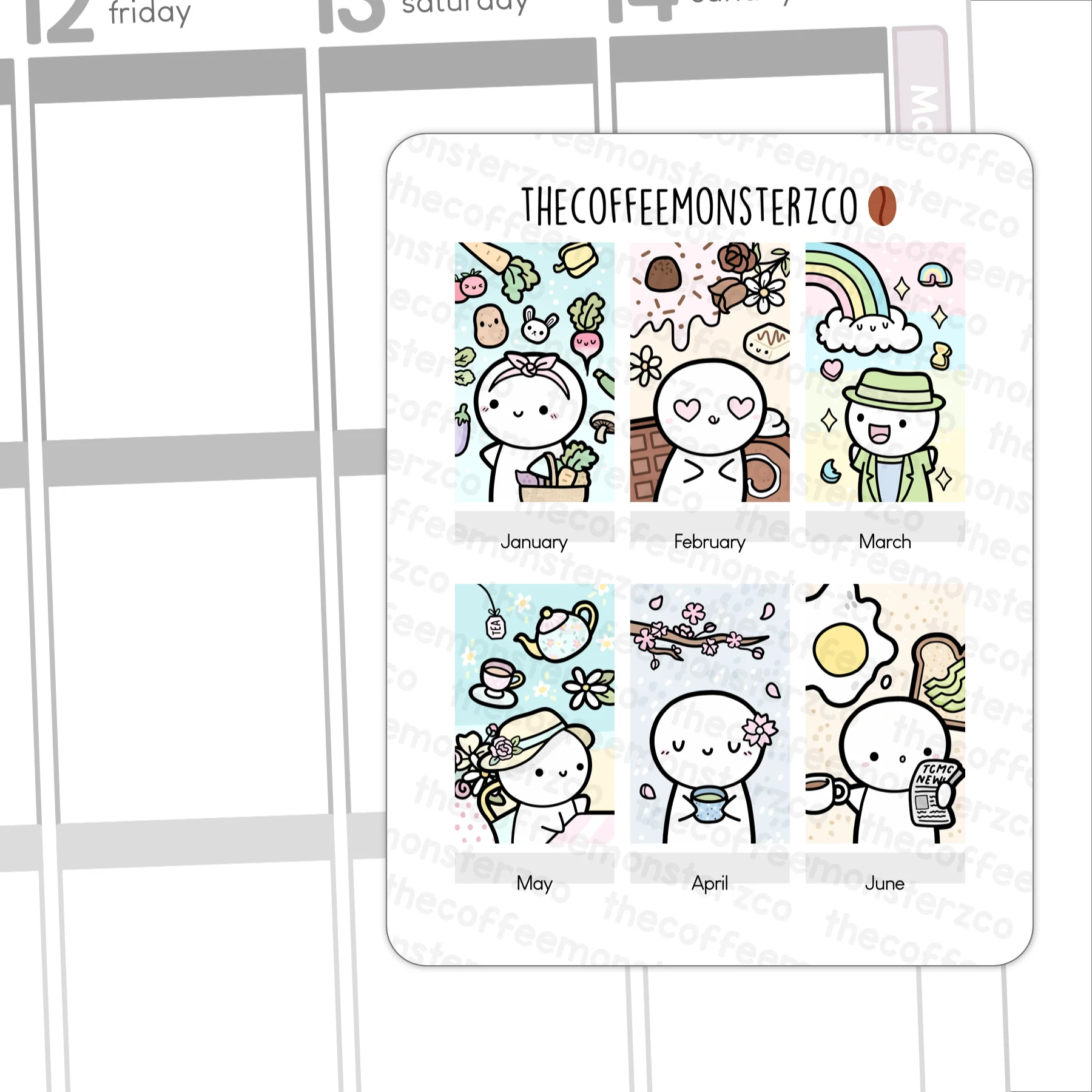 Monthly Headings Hobonichi Weeks