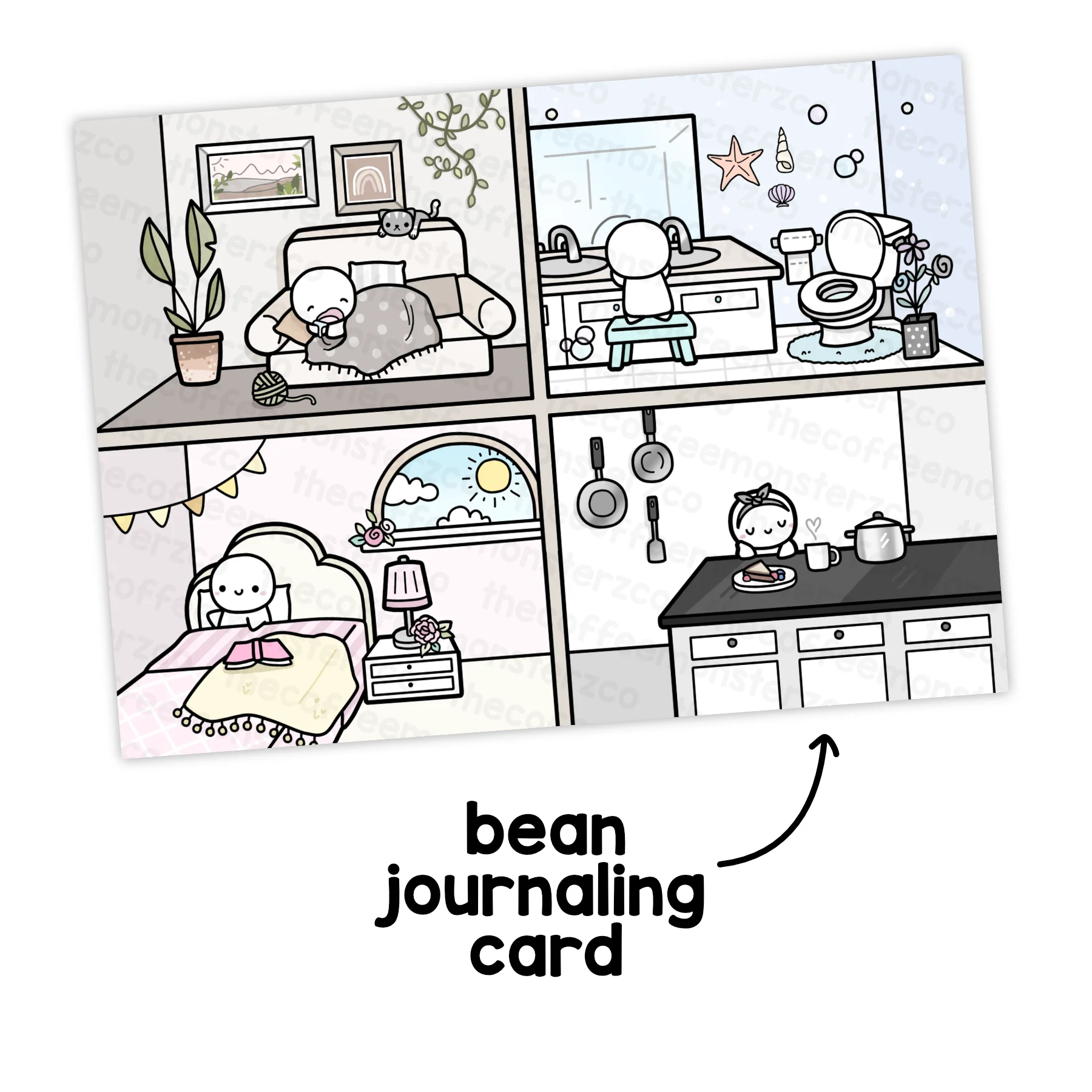 Four Rooms - Card Print