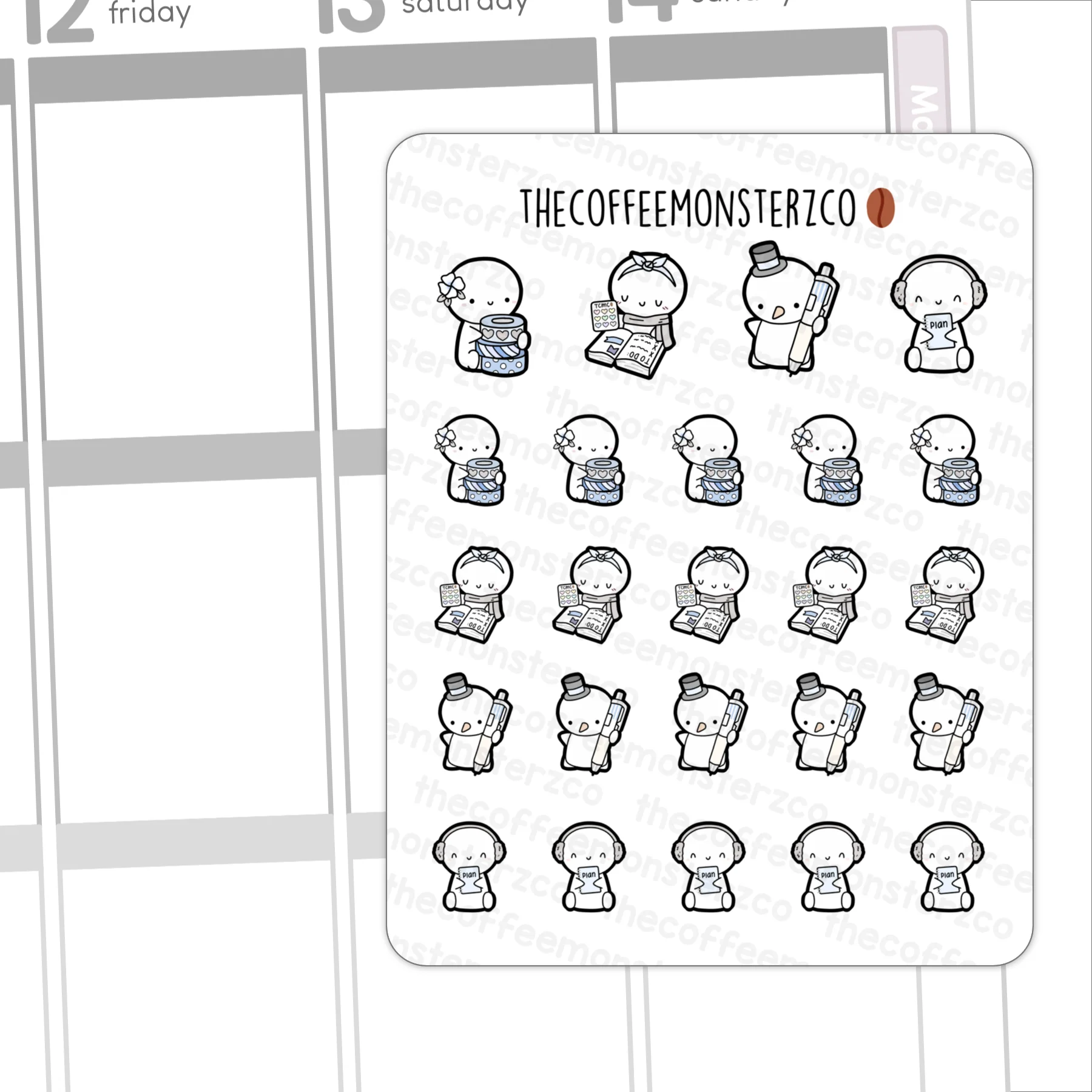 Winter Planning Emotis (FINAL STOCK)